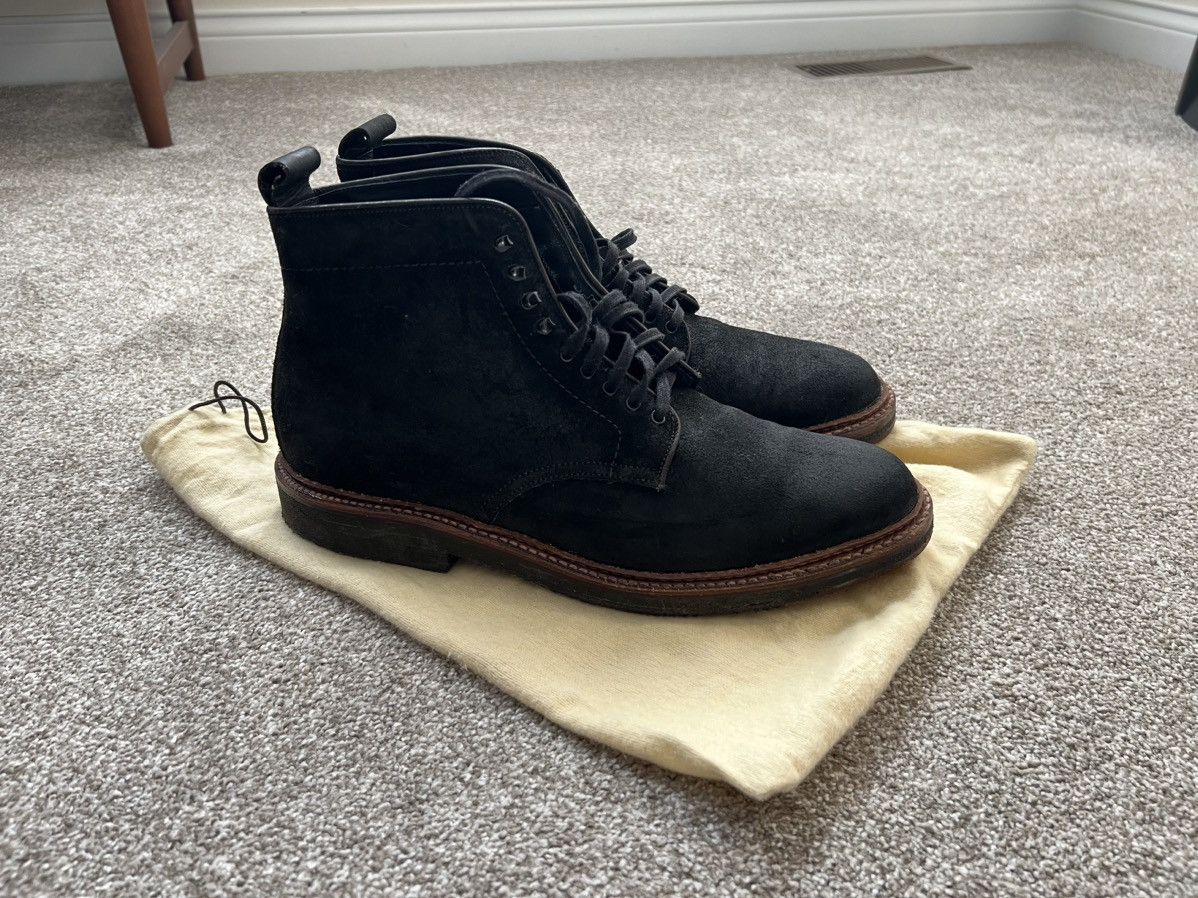 Alden $710 Alden x Todd Snyder Suede Black Plain Toe Crepe Sole | Grailed