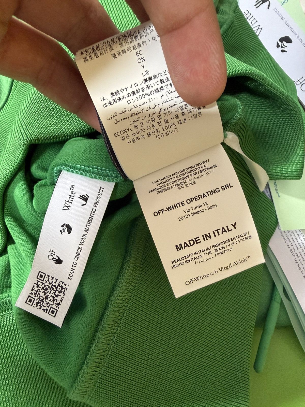 Off-White Off-White Hand Logo Hoodie Green Size US L / EU 52-54 / 3 - 11 Thumbnail