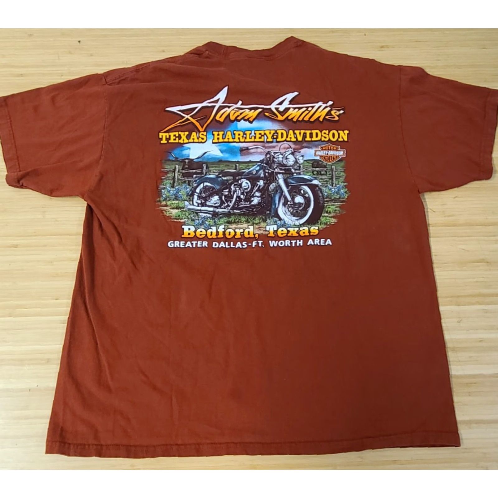 Harley Davidson Harley-Davidson Men's T-Shirt Bedford Texas Dallas Fort Worth XL Size US XL / EU 56 / 4 - 4 Thumbnail