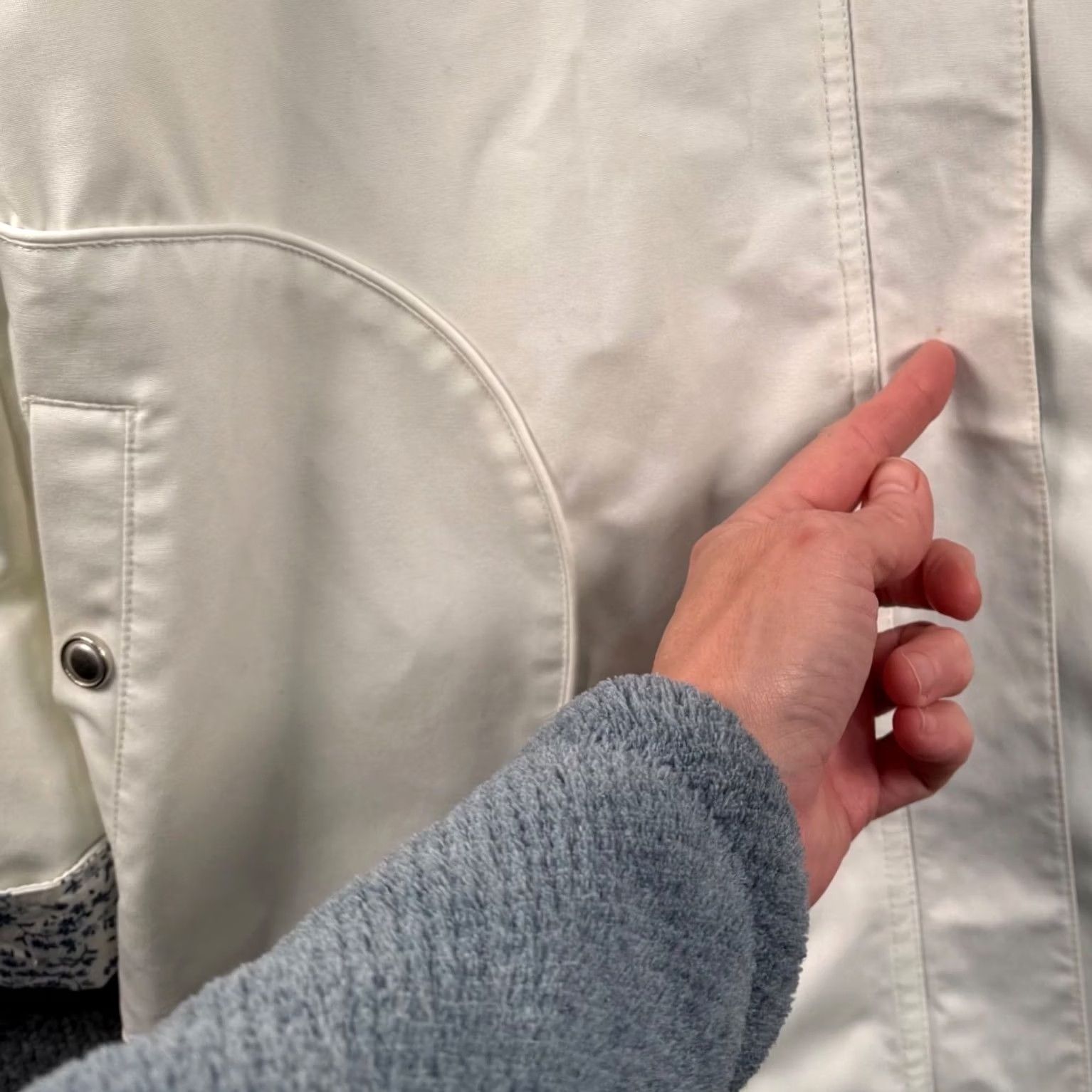 Mulberry VINTAGE Mulberry Street White Parka Coat M Adult Womens Long Sleeve Vintage 80s 90s Coastal Grandma Size M / US 6-8 / IT 42-44 - 7 Thumbnail