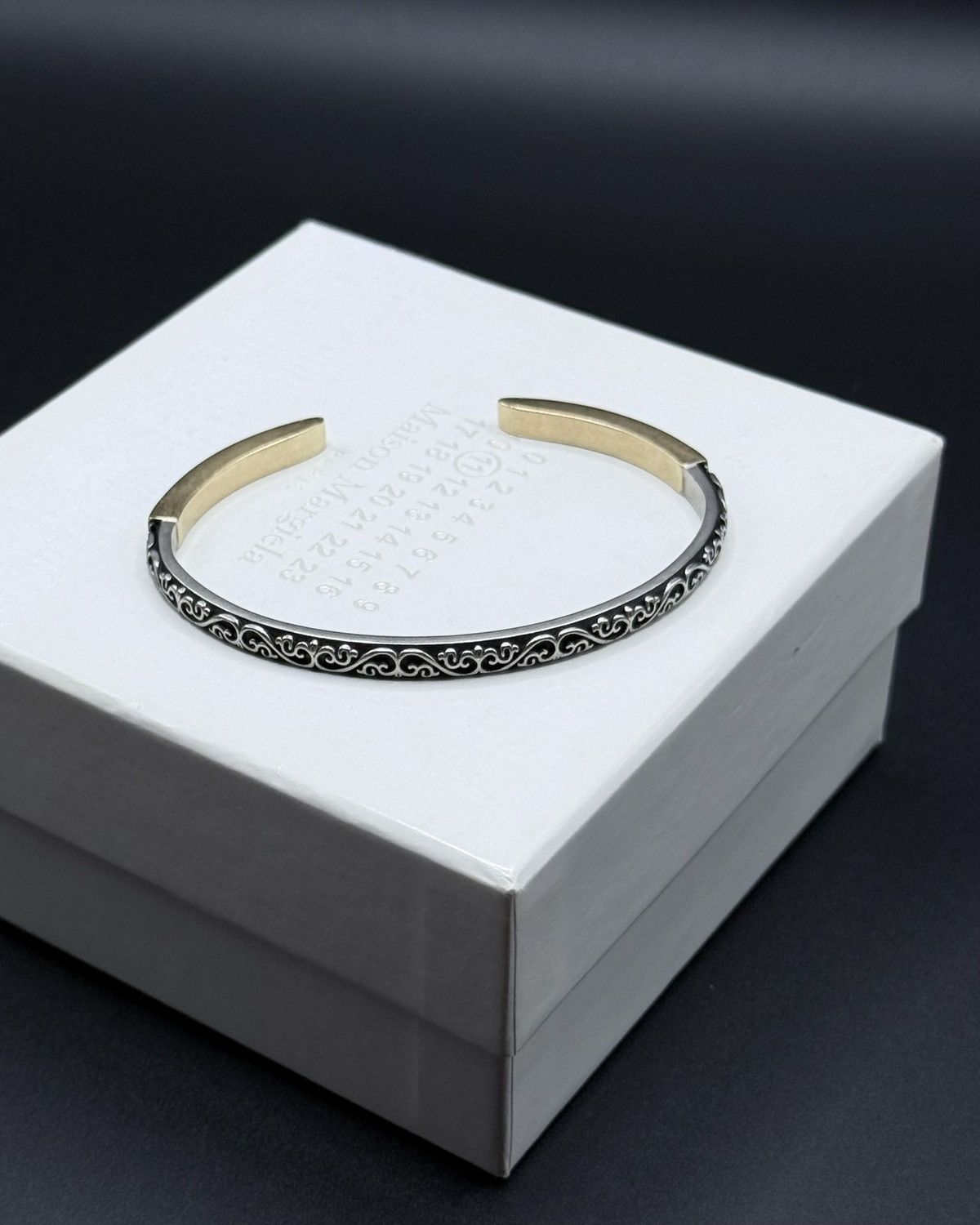 Maison Margiela Maison Margiela Engraved silver cuff bracelet. Size ONE SIZE - 7 Thumbnail