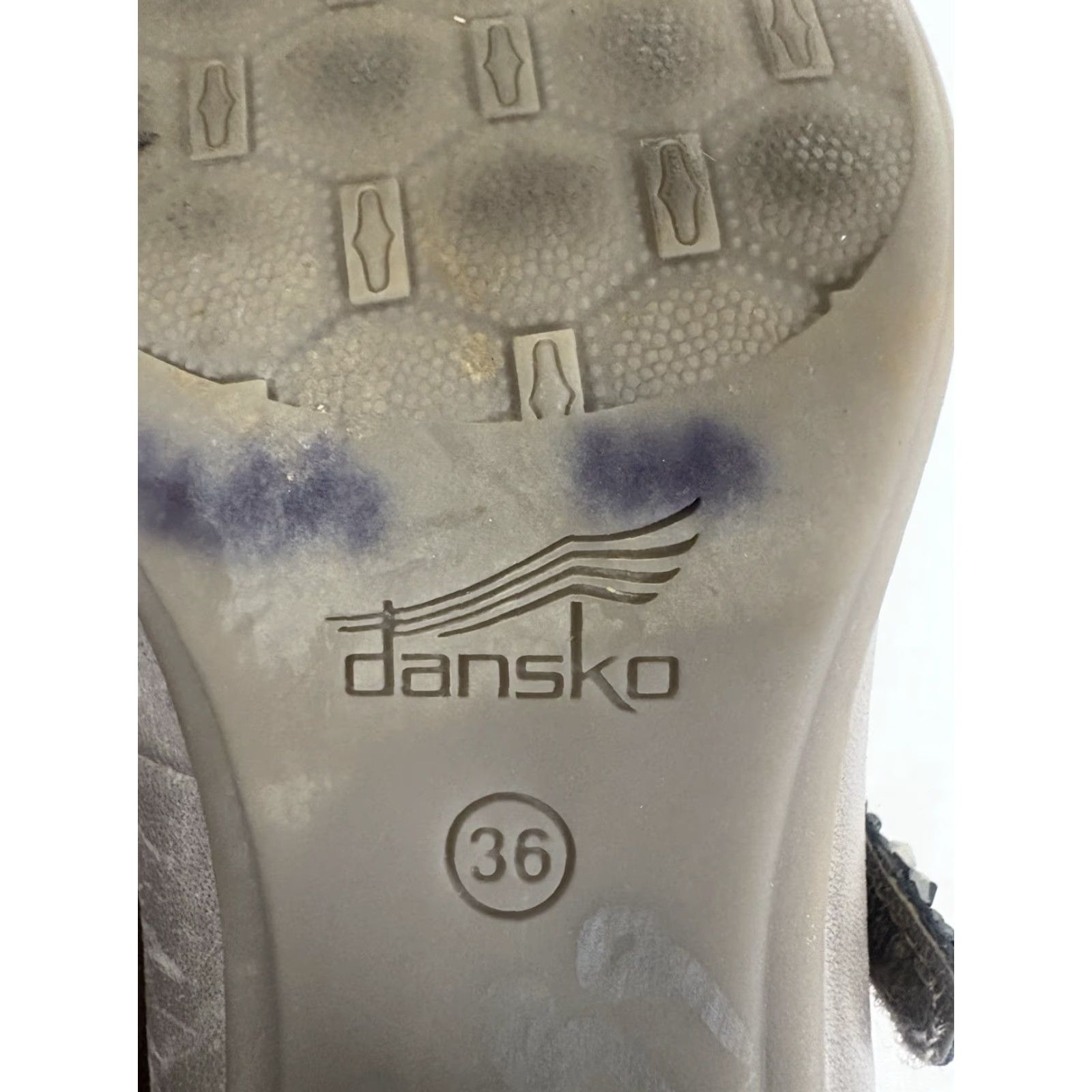 Dansko Dansko Gray Leather Block Heel Mary Janes Womens Size 36 Casual Comfort Size US 7 / IT 37 - 7 Thumbnail