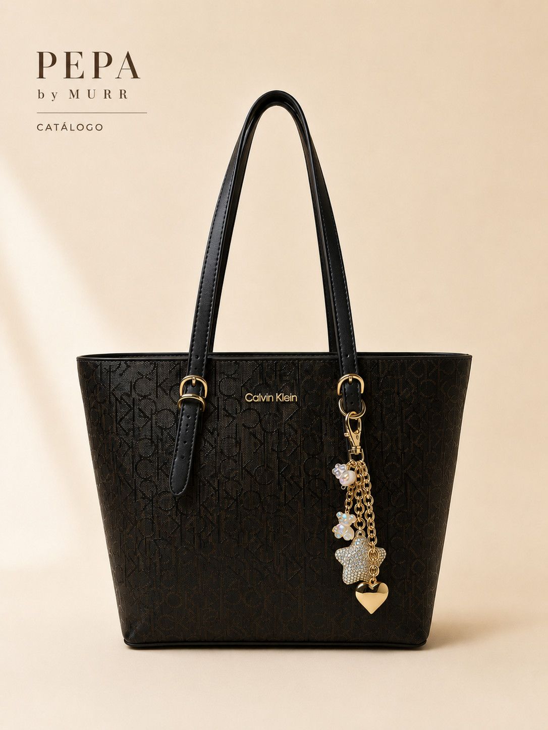 Calvin Klein Calvin Klein Brown Tote Handbag Size ONE SIZE - 2 Thumbnail