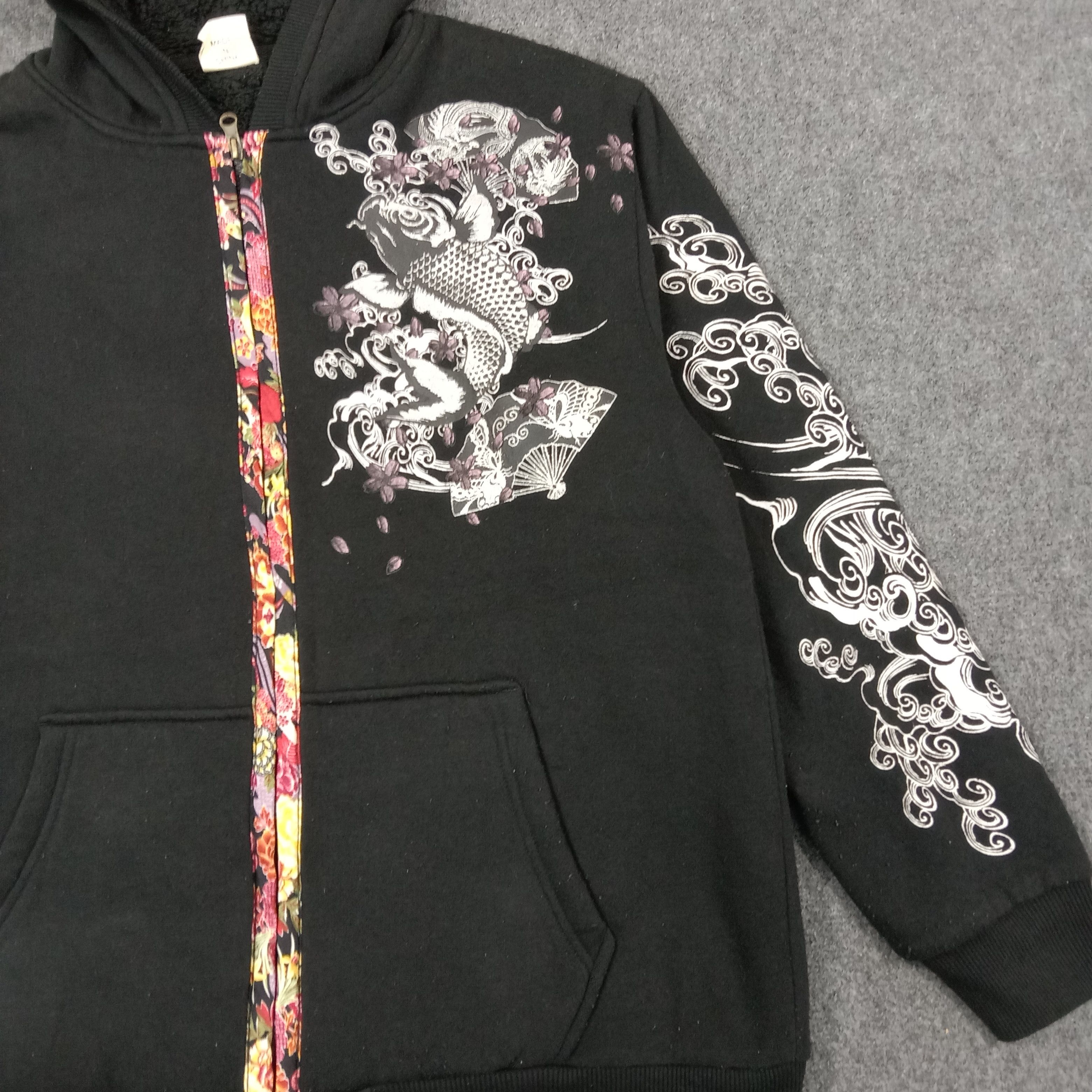 Japanese Brand Sukajan Souvenir Japanese Brand Koi Art Hoodies C237N8 Size US L / EU 52-54 / 3 - 4 Thumbnail
