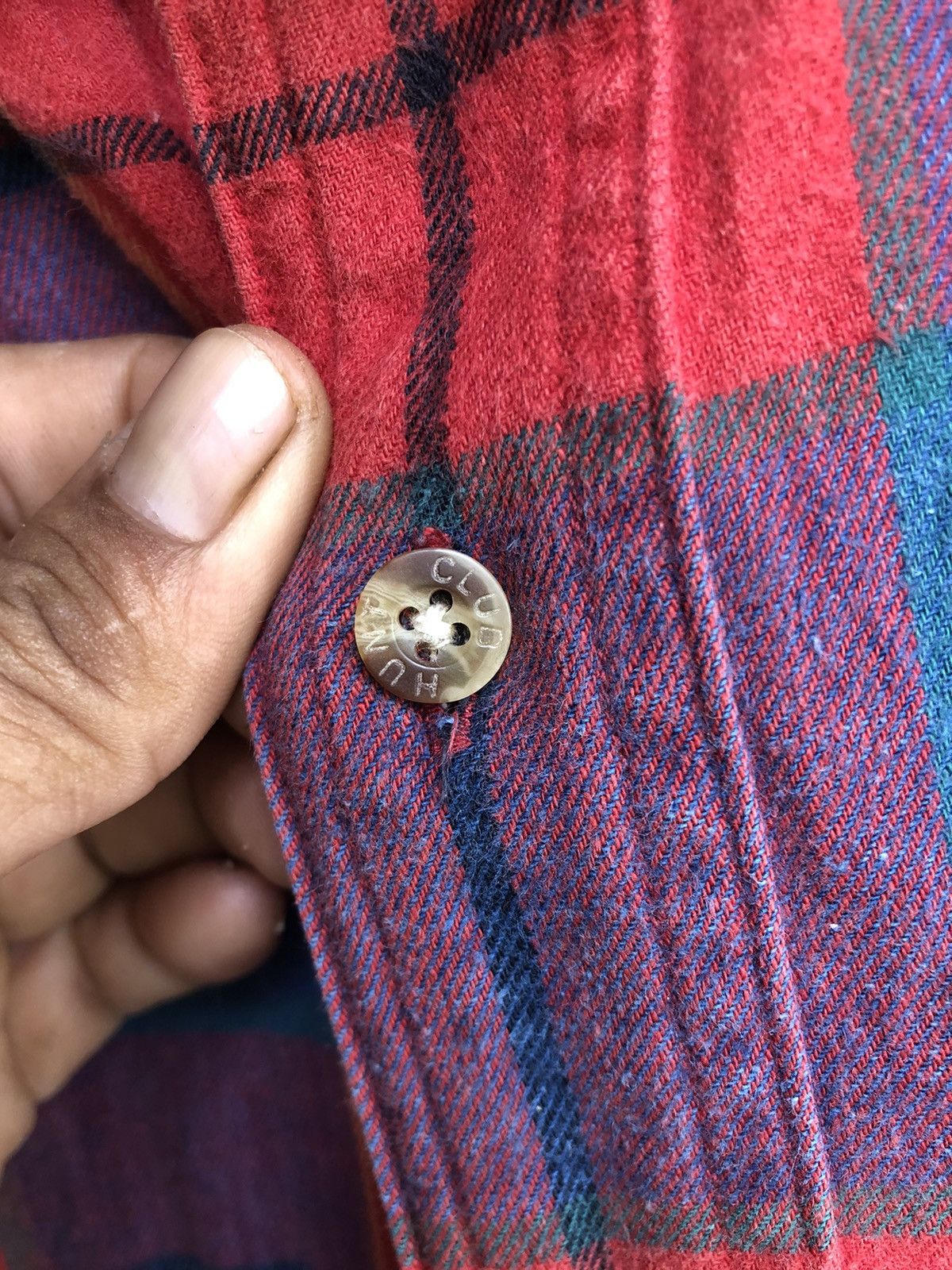 Hunt Club × Japanese Brand × Vintage Vintage 90’s Hunt Club Flannel Button Up Size US L / EU 52-54 / 3 - 3 Thumbnail