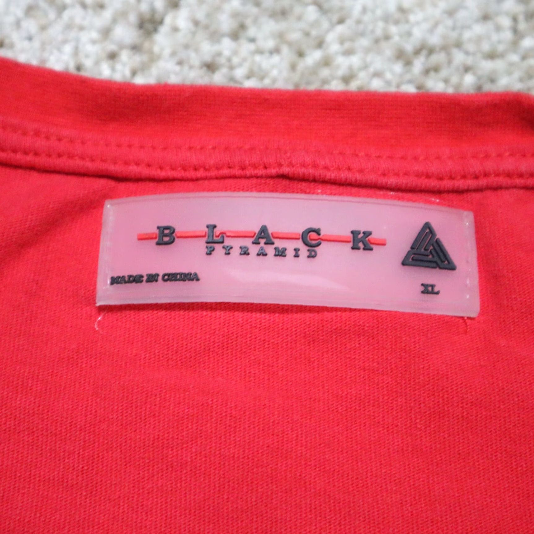 Logo 7 VINTAGE Pyramid Logo Red T-Shirt Men Large Streetwear Casual 90s Size US L / EU 52-54 / 3 - 3 Thumbnail