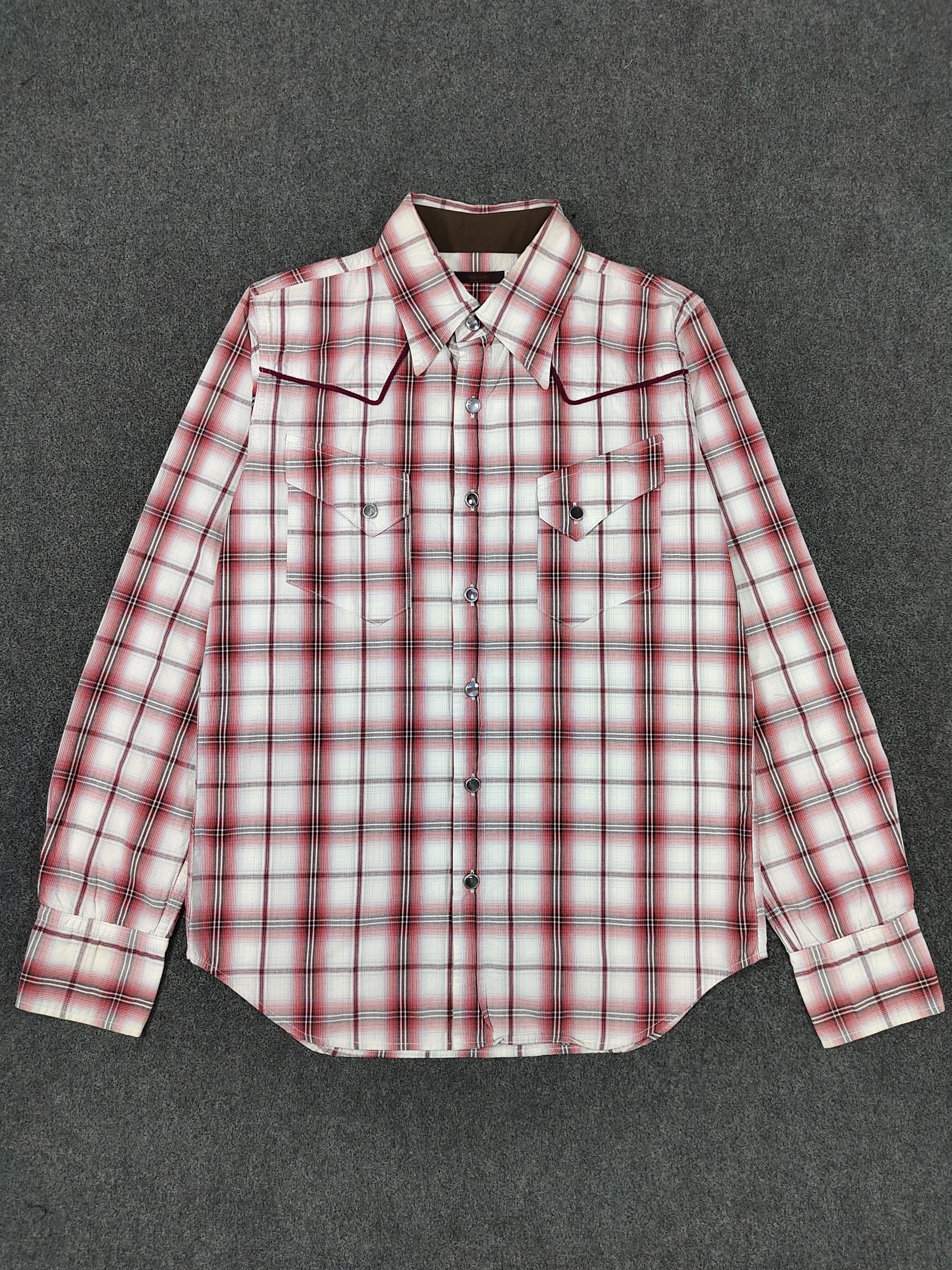 Full Count & Co. Full Count🇯🇵 Western Gradient Plaid & Contras Piping Shirt Size US S / EU 44-46 / 1 - 1 Thumbnail