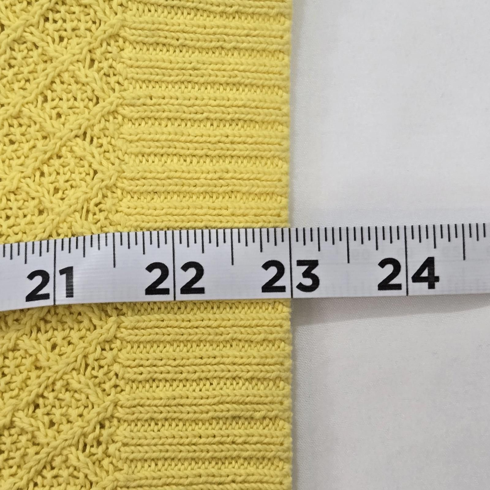 Designer Talbots Women's Yellow Knit Sweater Size Small Cotton Tunic Size S / US 4 / IT 40 - 5 Thumbnail