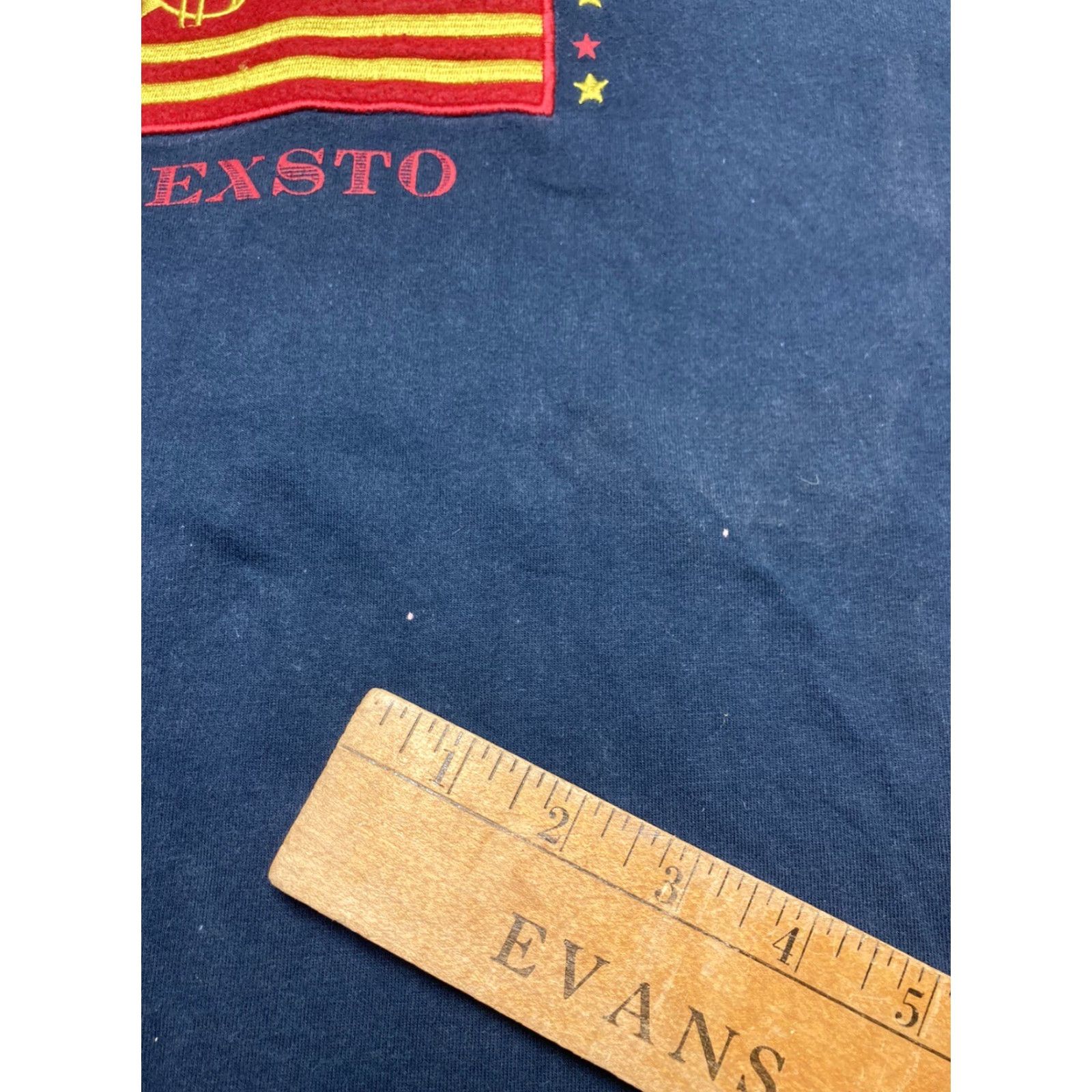 Bodega VINTAGE Exsto T-Shirt Boots Blue Large Mens Bloodhound for the Bread Grinder Cash 29” Length 24” Pit to Pit G3 Size US L / EU 52-54 / 3 - 4 Thumbnail