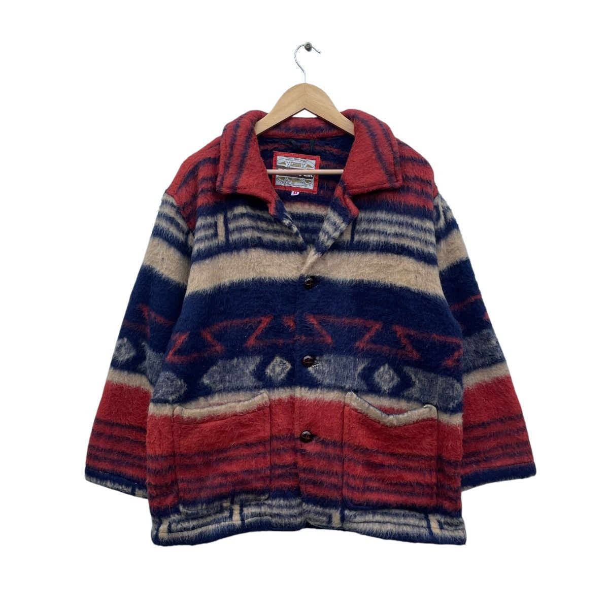 Native × Woolrich Woolen Mills 💥Vintage B.Hopper Native Wooll Dual Pocket Jacket Size US M / EU 48-50 / 2 - 1 Thumbnail