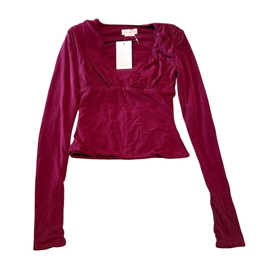 Lovers and Friends Lovers and Friends Leighton Top in Plum, Size XS Size XS / US 0-2 / IT 36-38 - 3 Thumbnail