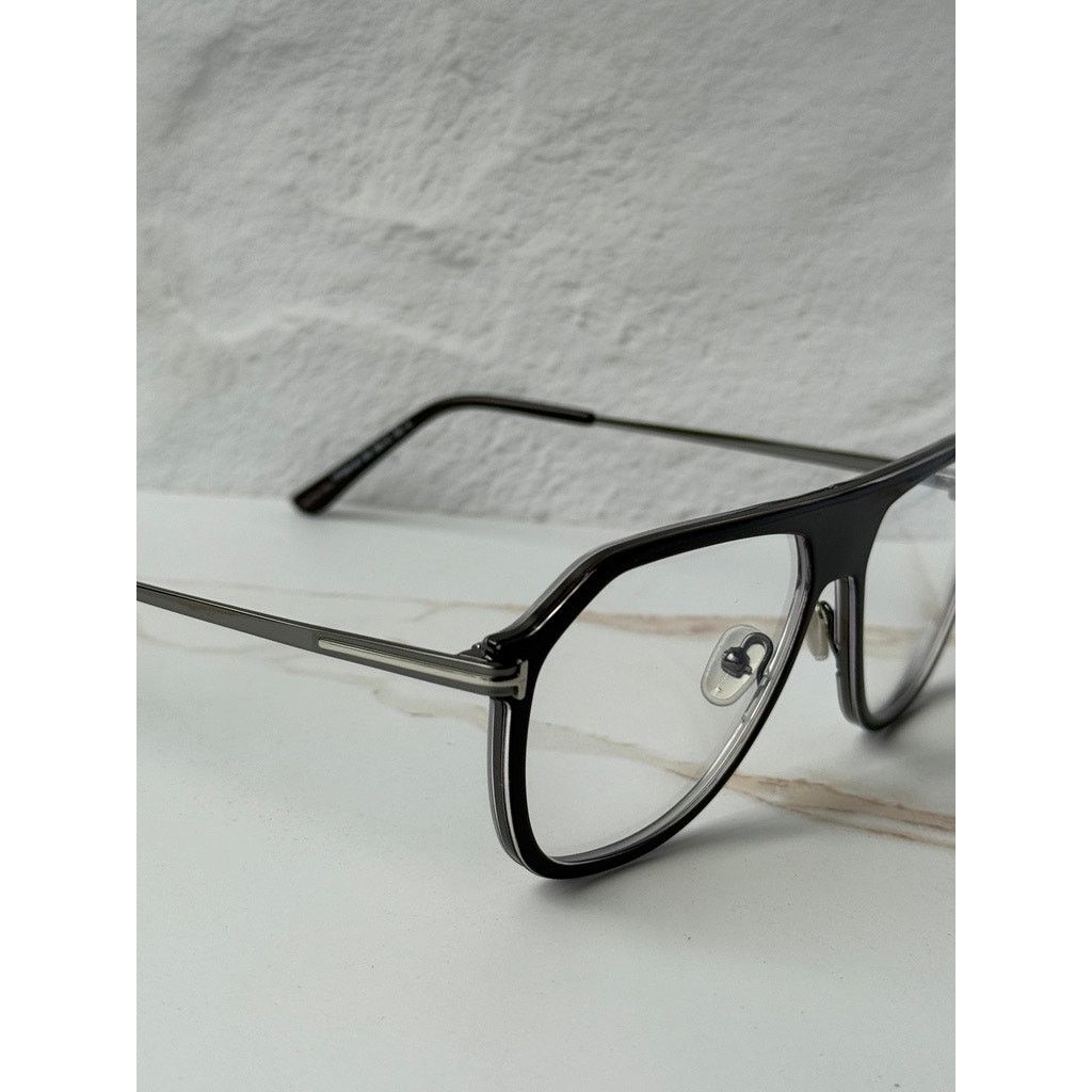 Tom Ford NEW Tom Ford FT5943-B Bluelight Frames in Silver Brown Size ONE SIZE - 5 Thumbnail