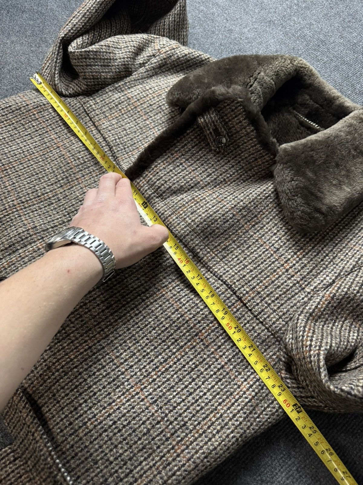 Vintage Vintage Shearling Wool Coat Borg Lined Heavy Winter Size US L / EU 52-54 / 3 - 22 Thumbnail