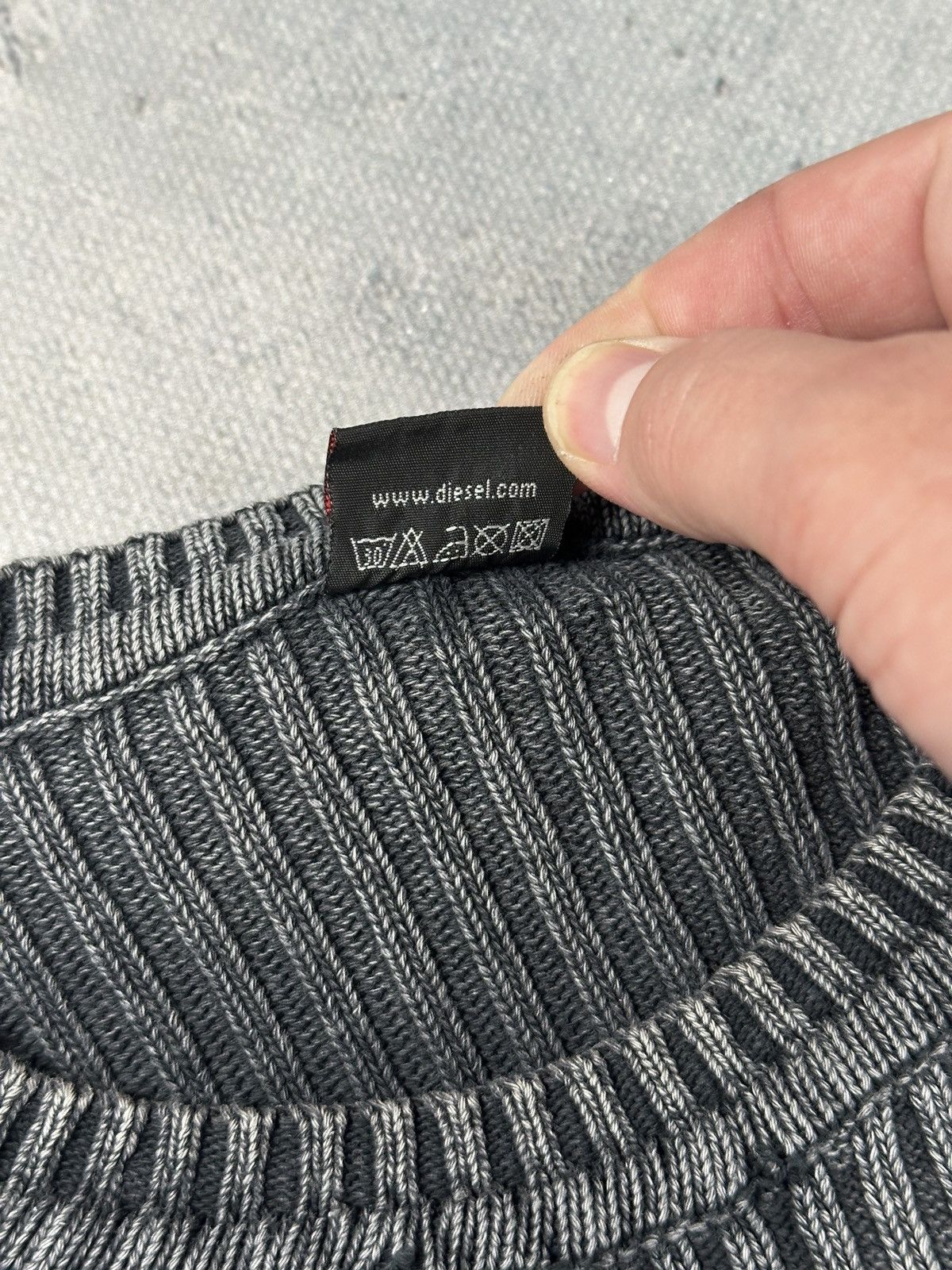 Diesel Vintage Diesel K-Martin Ribbed Knit Sweater Grey Archive Y2K Size US M / EU 48-50 / 2 - 8 Thumbnail