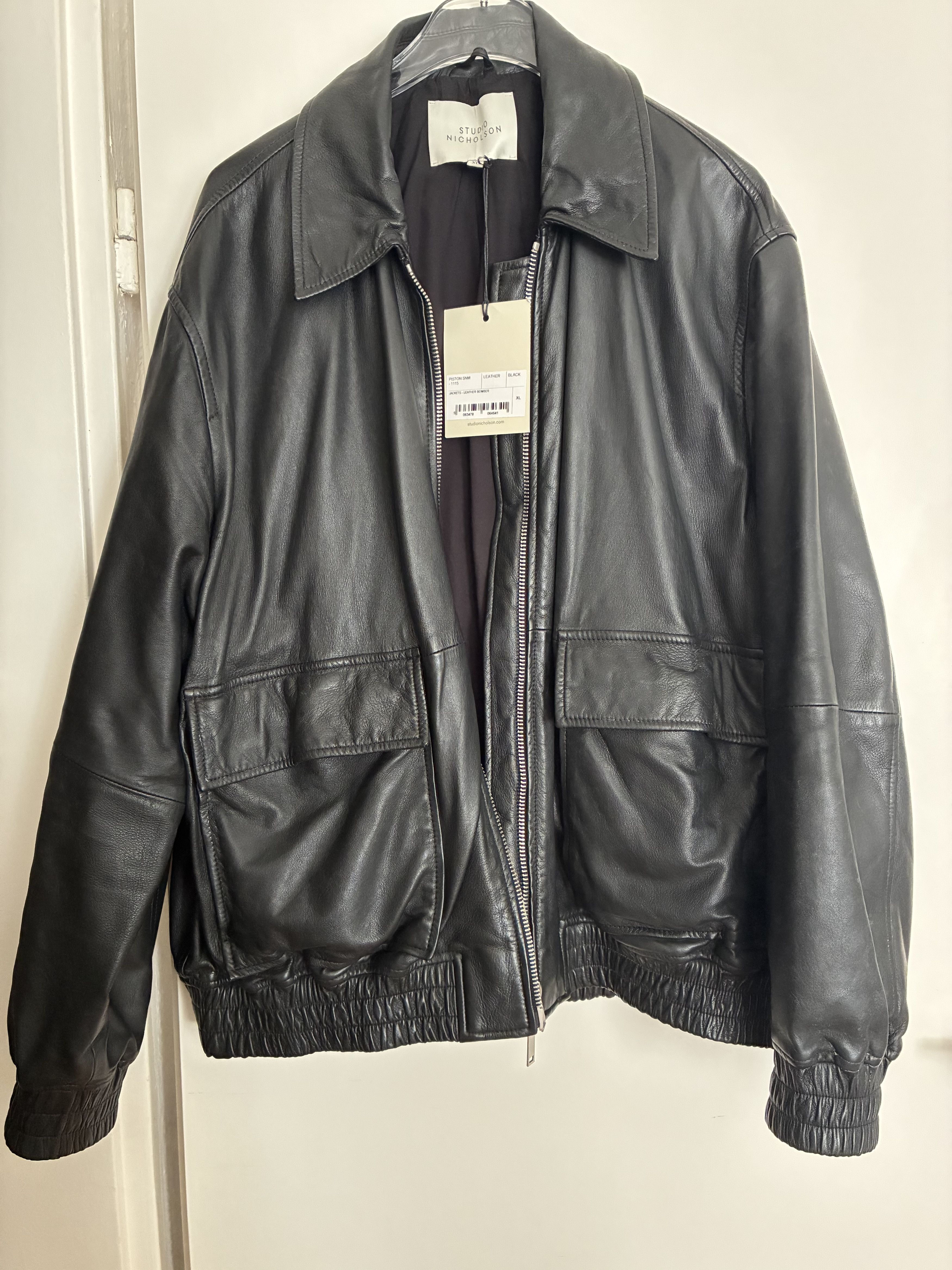 Studio Nicholson Piston Leather Jacket Size US XL / EU 56 / 4 - 1 Thumbnail