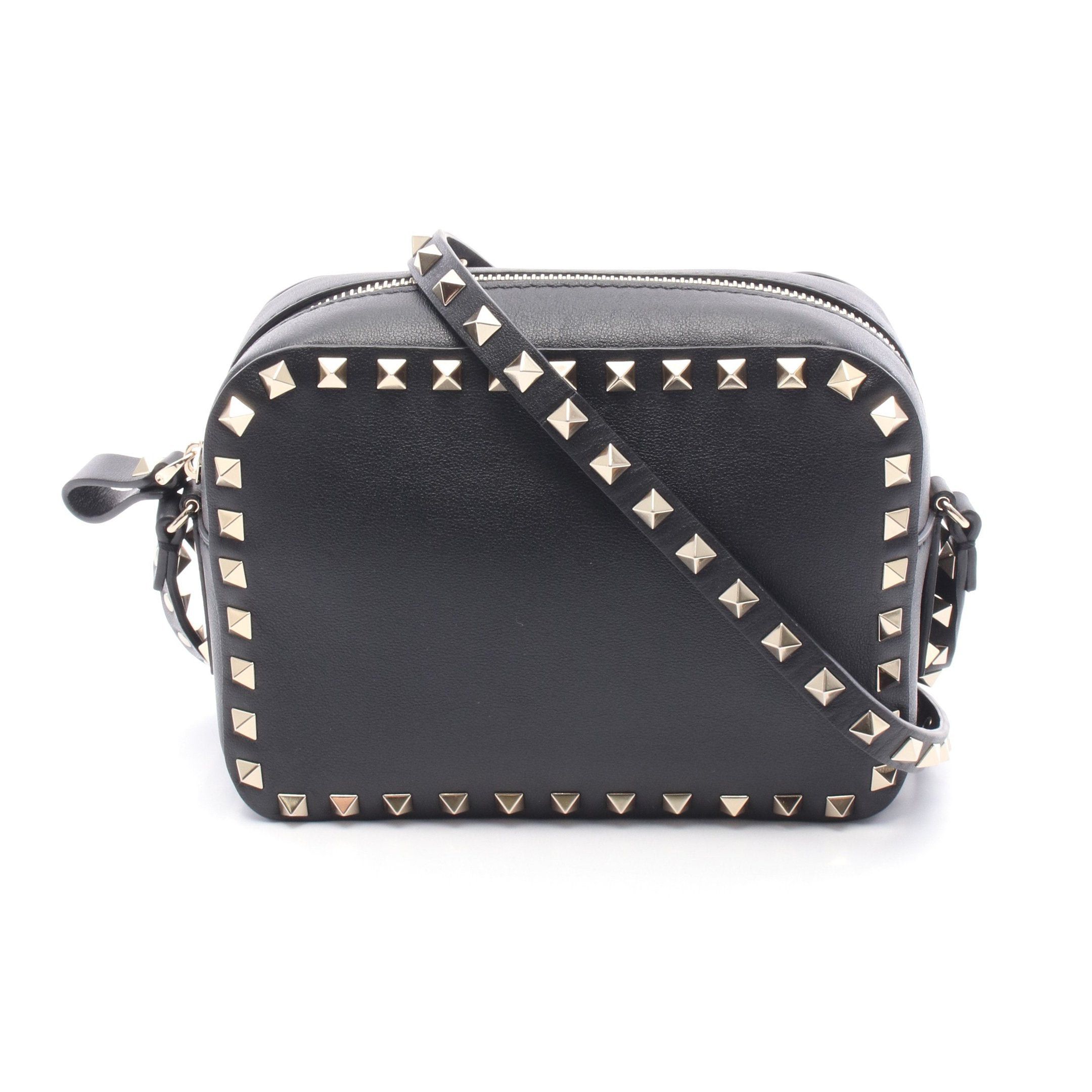 Valentino Valentino Rockstud Shoulder Bag Leather Black Size ONE SIZE - 1 Thumbnail