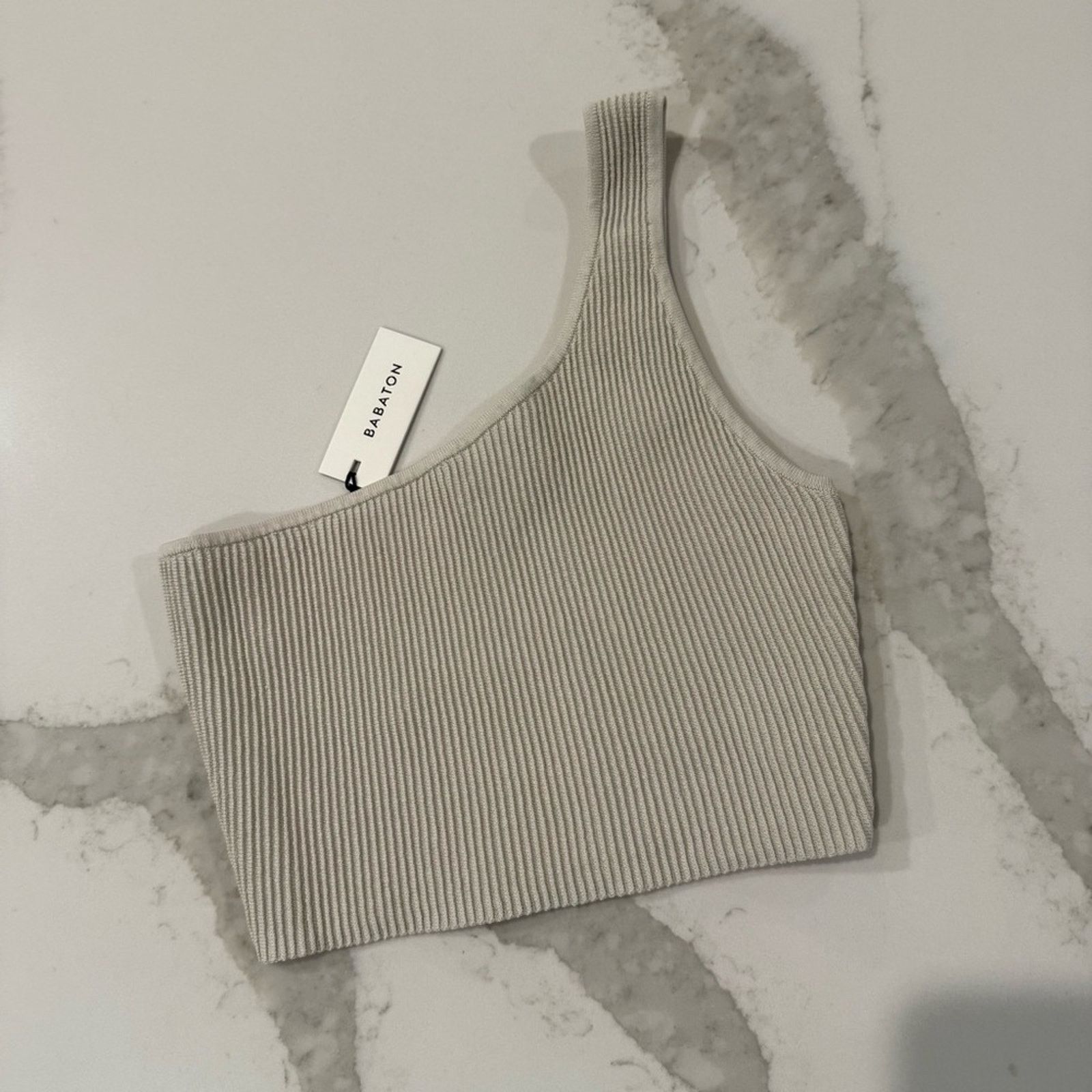 Aritzia Babaton Aritzia NWT SculptKnit OneShoulder CropTank Womens S Size S / US 4 / IT 40 - 5 Thumbnail