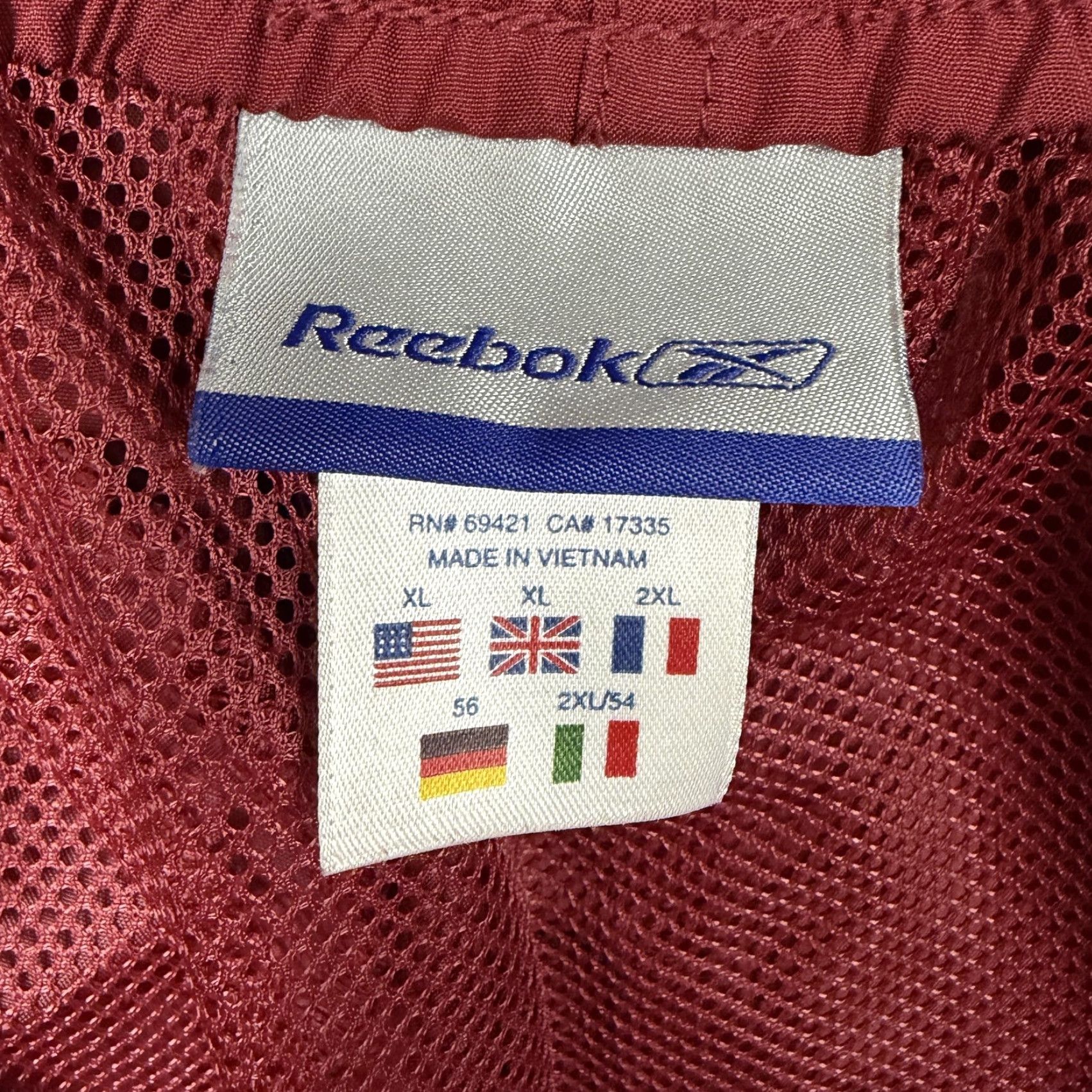 Reebok VINTAGE Reebok Track Pants Mens XL Red Side Stripe Zip Ankle Pockets Athletic Slim Straight Size US 36 / EU 52 - 6 Thumbnail