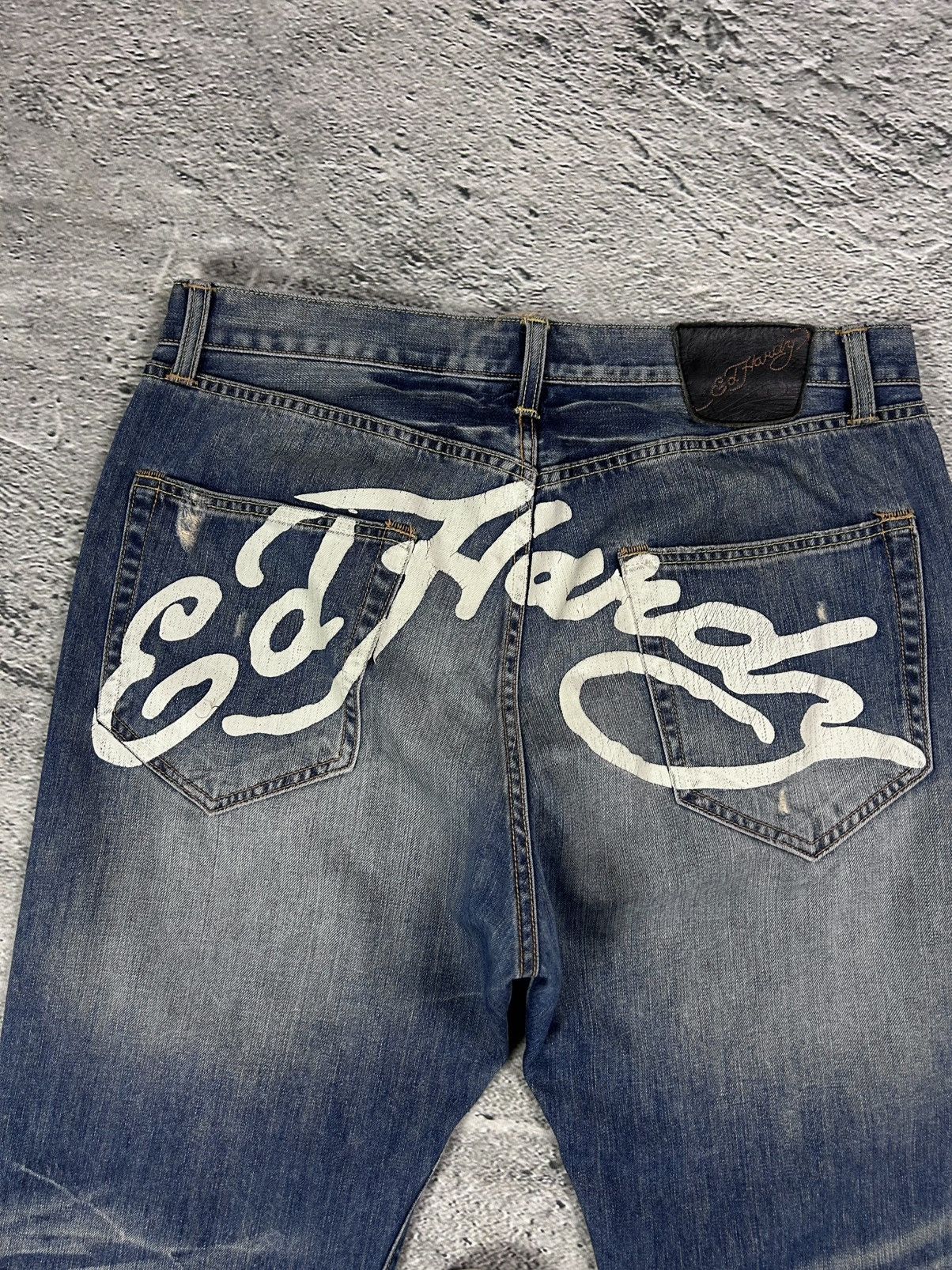 Ed Hardy Ed Hardy Christian Audigier vintage jeans big logo pants Size US 38 / EU 54 - 2 Thumbnail