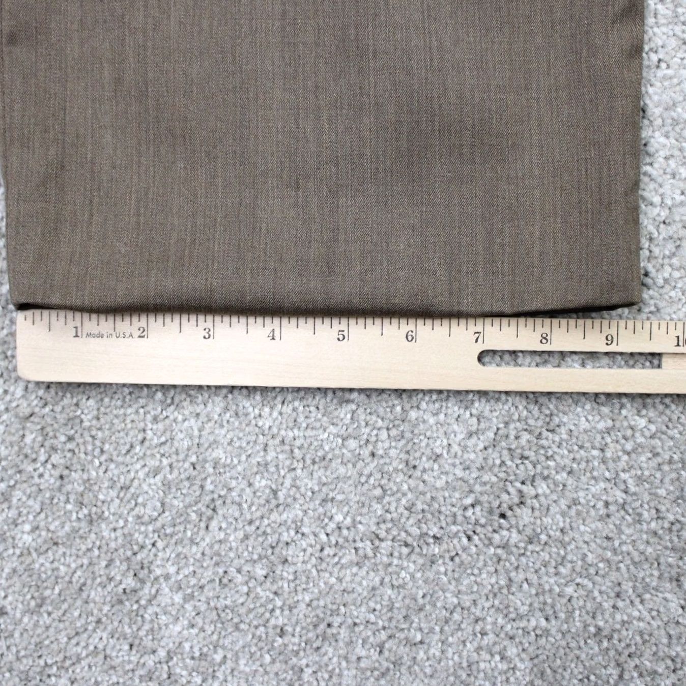 Banana Republic Banana Republic Pants Mens 35x30 Brown 100% Wool Flat Front Acetate Lined Dress Pants Slimming Regular Fit Casual Business Formal City Preppy Mens Size US 35 - 4 Thumbnail