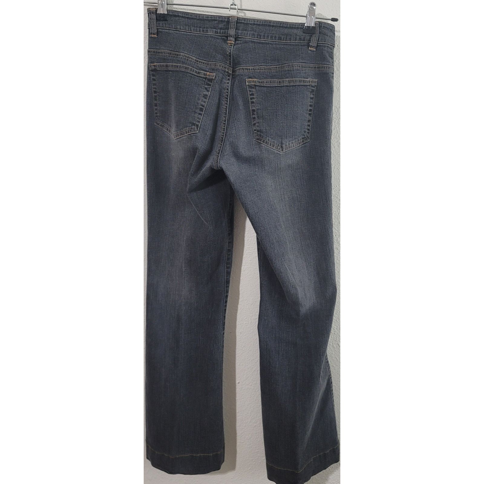 Other Soft Surroundings Black Stone Washed Denim Jeans 4 Boot Cut Size 27" / US 4 / IT 40 - 2 Thumbnail