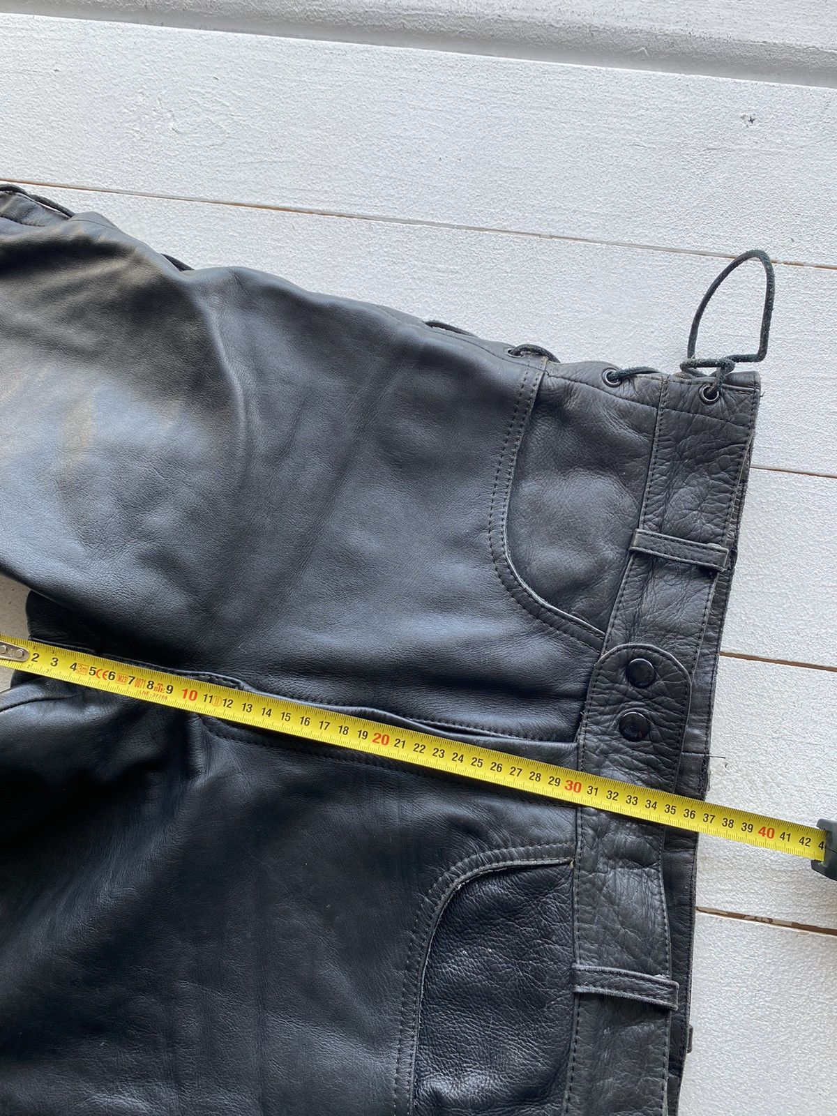 Japanese Brand 🔥VNTG OPIUM Biker Leather Owens Style Pants Rick Punk Rare Size US 32 / EU 48 - 6 Thumbnail