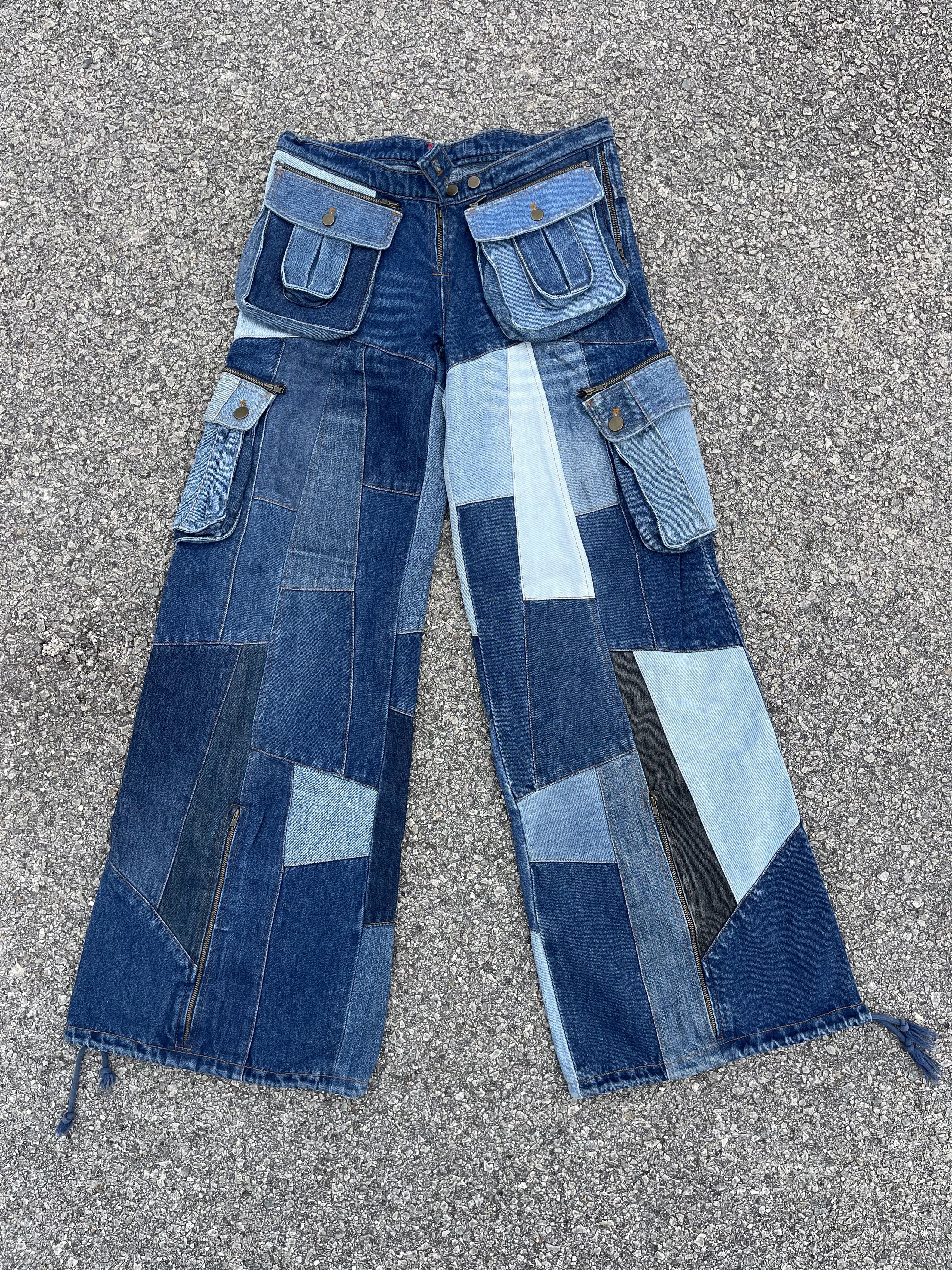 JNCO × Marc Ecko Baggy Patchwork Cargo Pocket Size US 31 - 1 Thumbnail