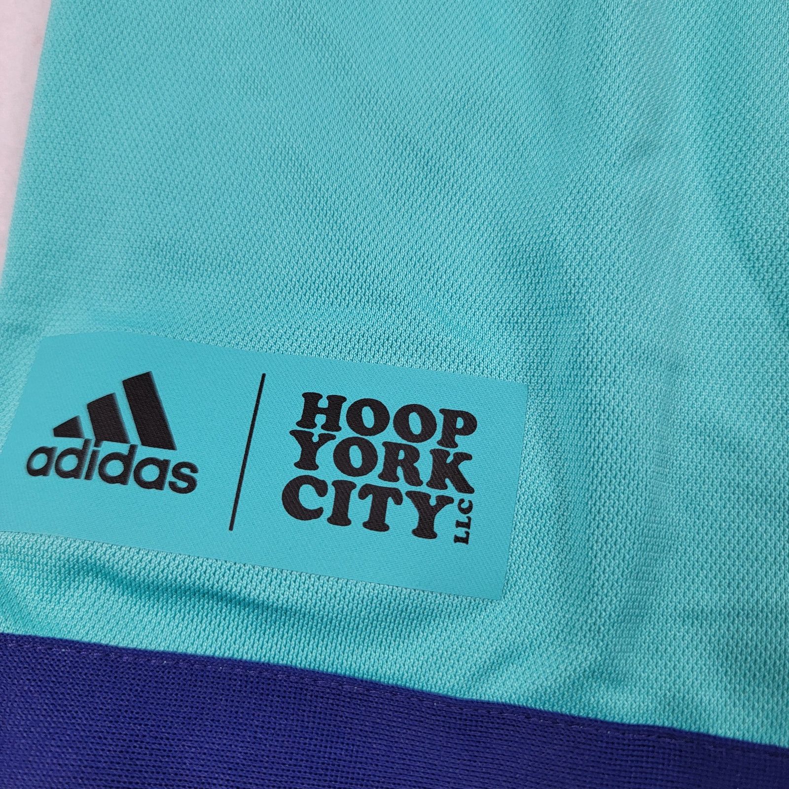 Adidas Adidas Women's Teal Hoop York City Shorts - Size M (830) Size 30" / US 8 / IT 44 - 3 Thumbnail