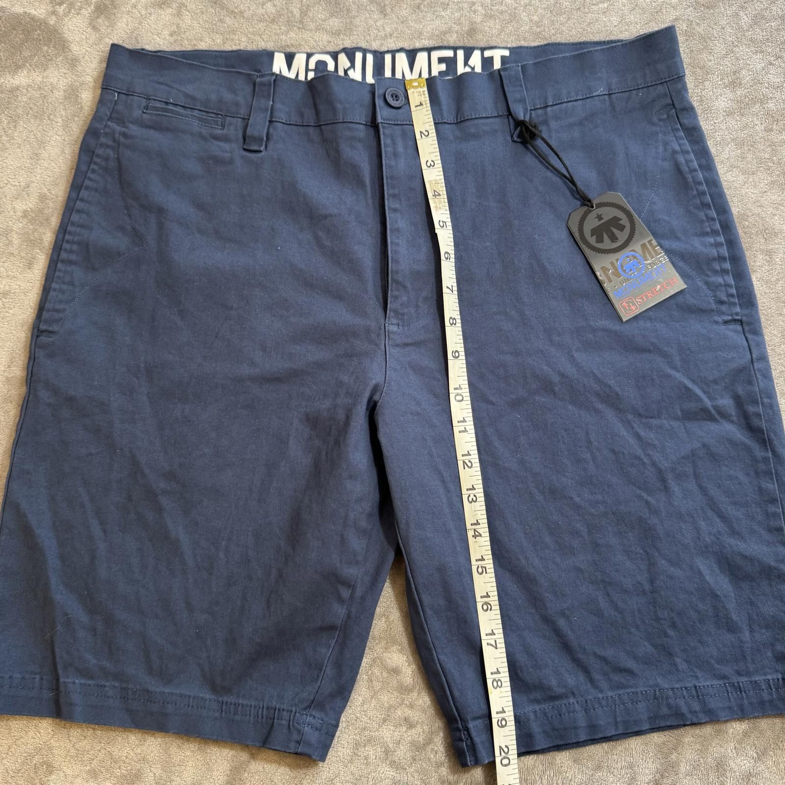 Designer NWT Monument Men's Shorts Size 36 Flat Front Chino Size US 36 / EU 52 - 11 Thumbnail