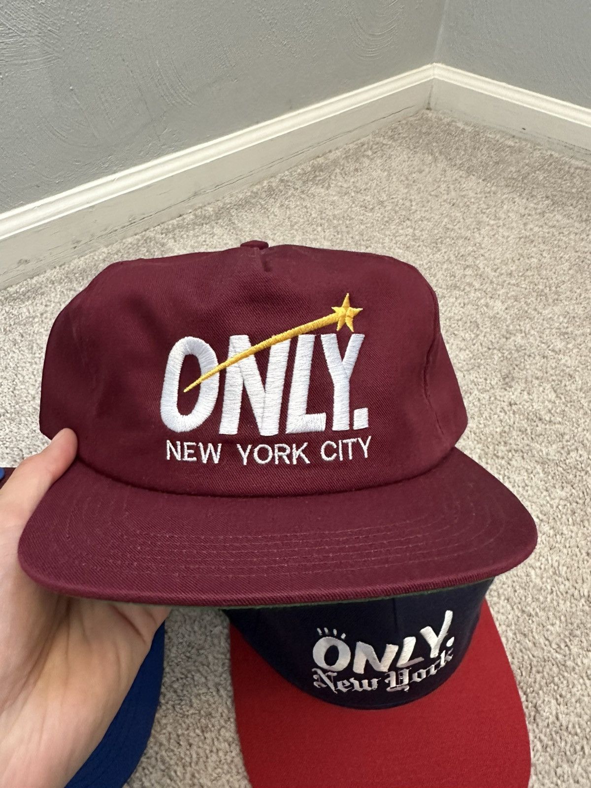Only NY Lot of 8 ONLY NY SnapBack hat collection Adjustable vintage Size ONE SIZE - 12 Thumbnail