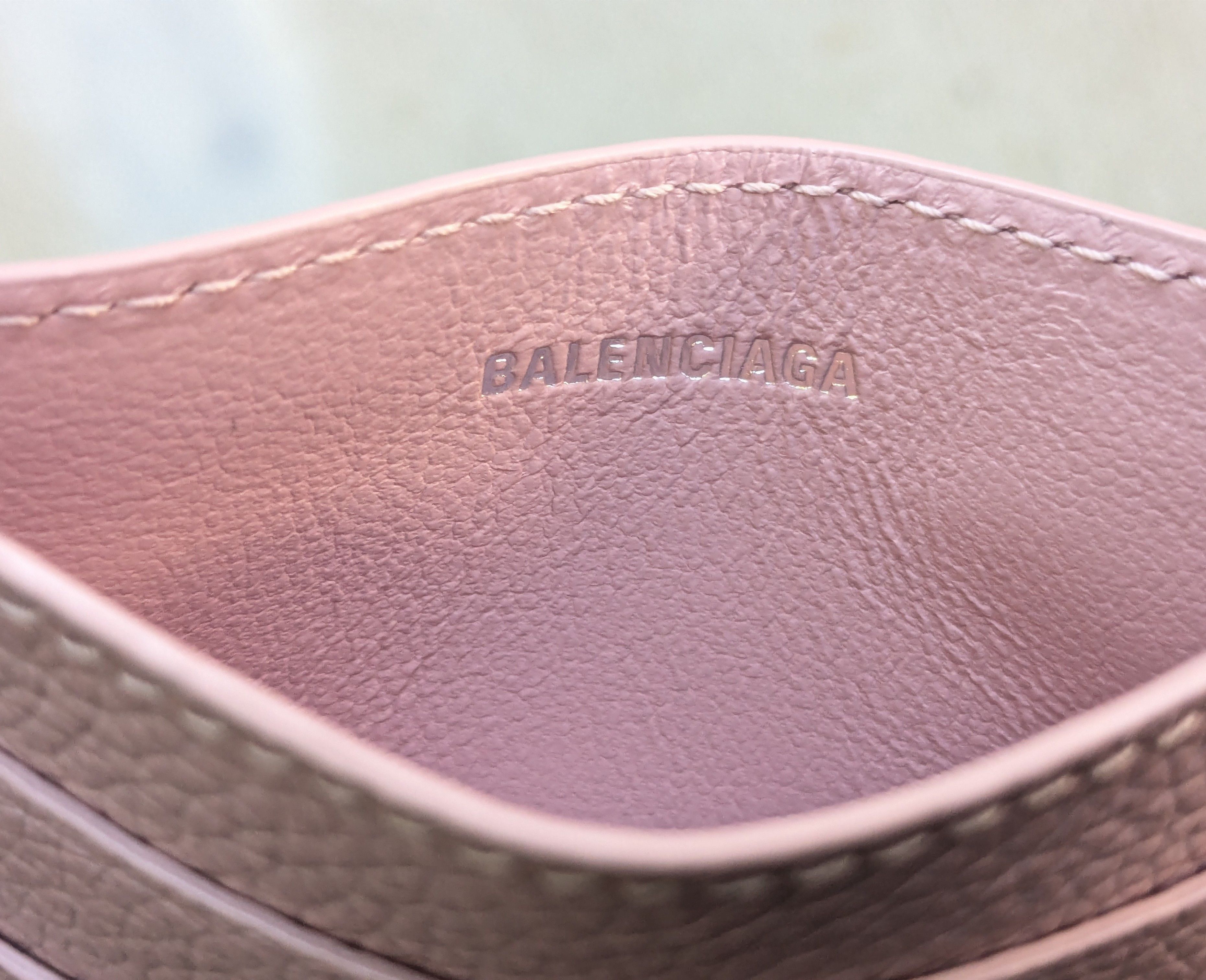 Balenciaga Balenciaga Cardholder Wallet Pink Leather Italy Slim Size ONE SIZE - 7 Thumbnail