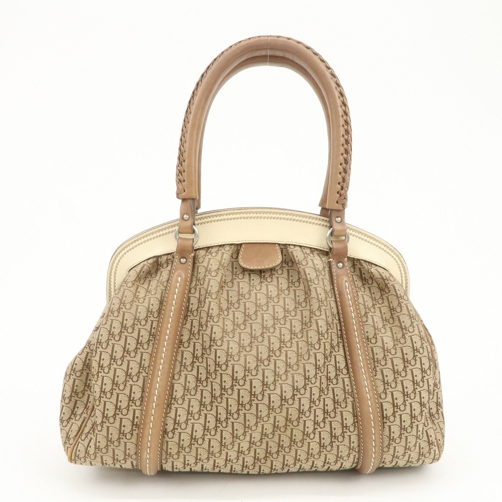Christian Dior Monsieur Christian Dior Trotter Oblique Canvas & Leather Satchel Size ONE SIZE - 2 Thumbnail