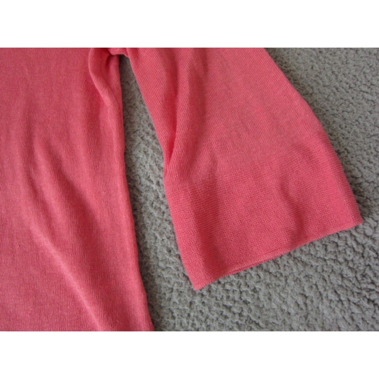 J. Jill J.Jill Sweater Women’s Medium Pink Linen Modal Pullover Casual Ladies Bell Sleeve knit pullover 80s 90s Womens Size M / US 6-8 / IT 42-44 - 4 Thumbnail