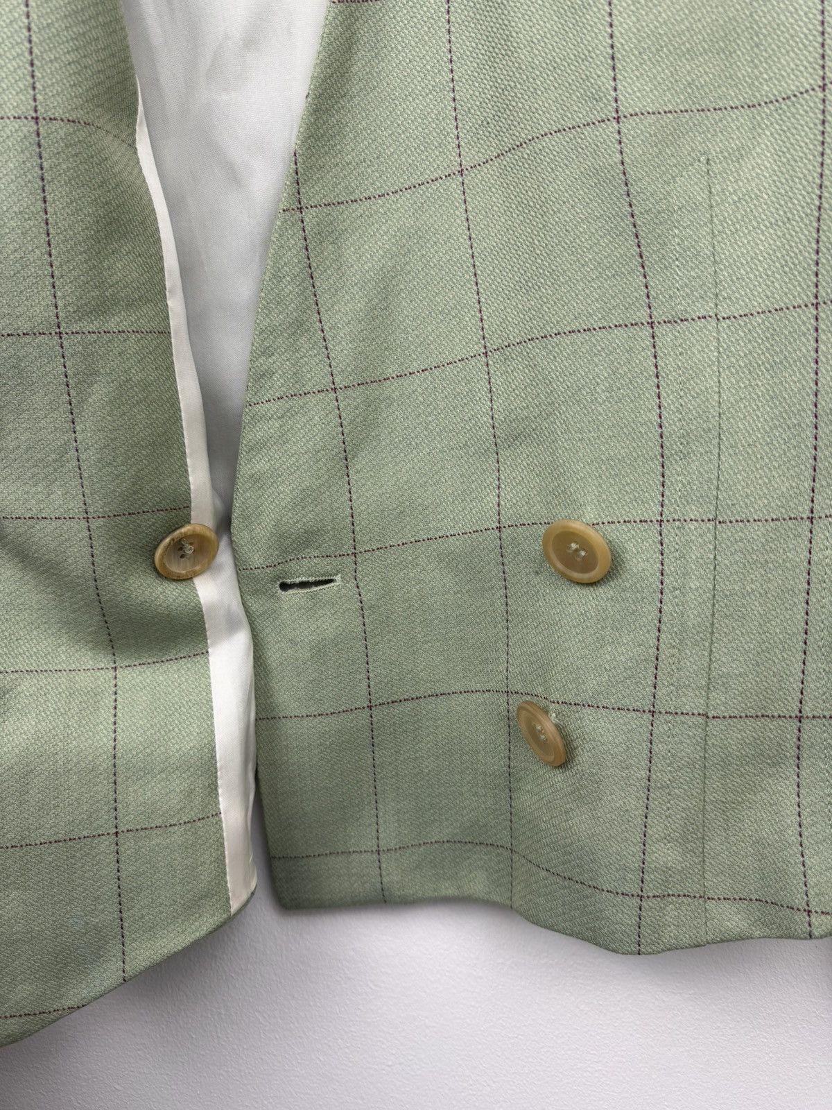 Jil Sander Jil Sander Women Linen Wool Blazer Green Vintage Size M Size M / US 6-8 / IT 42-44 - 6 Thumbnail