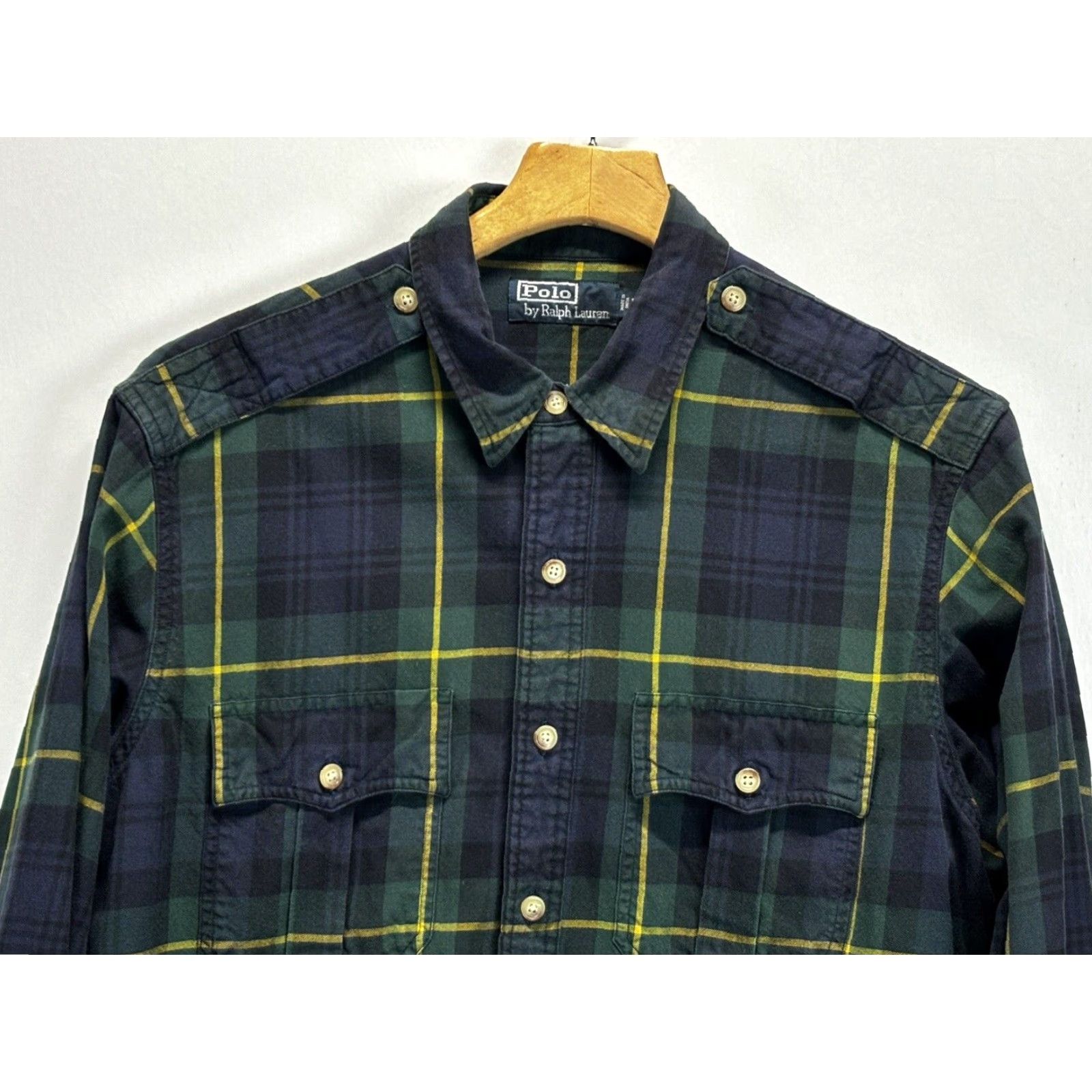 Polo Ralph Lauren VINTAGE Polo Ralph Lauren Button Down Plaid Shirt Large Mens Long Sleeve Cotton Size US L / EU 52-54 / 3 - 3 Thumbnail