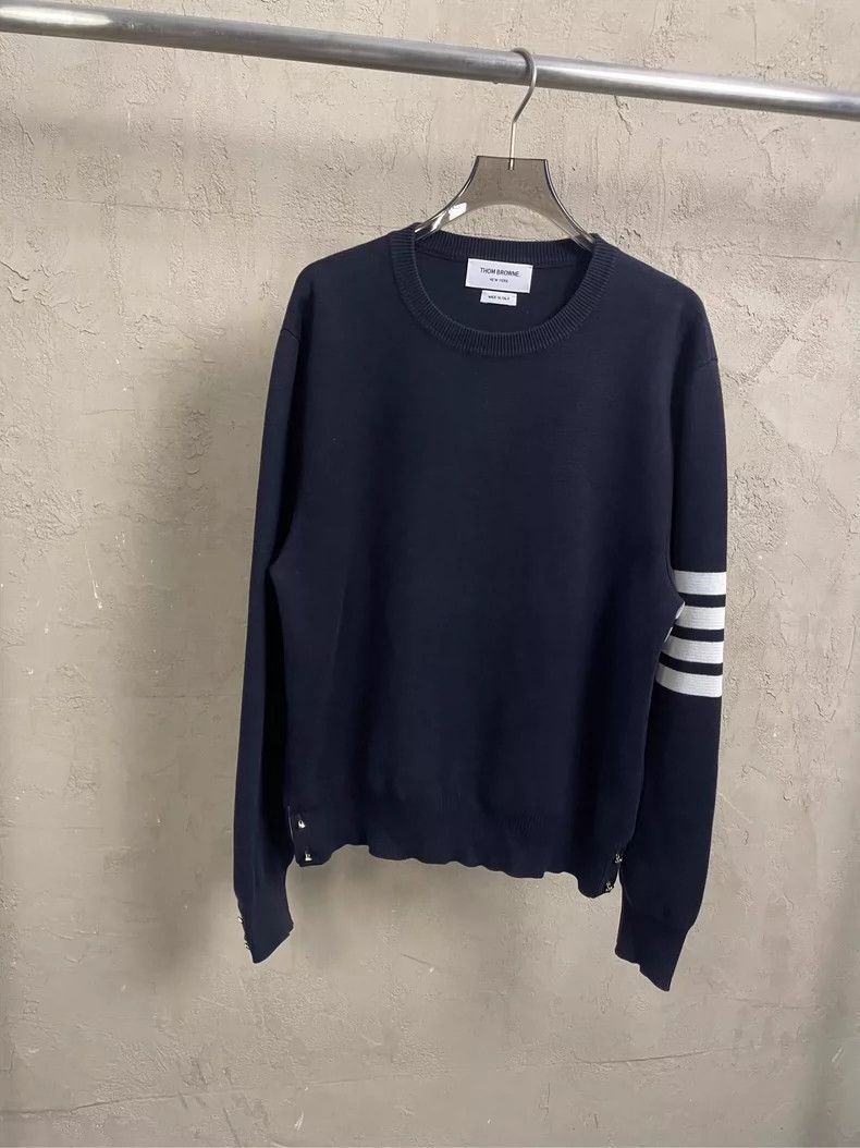 Thom Browne Thom Browne size2 Golden round neck knit sweater Size US M / EU 48-50 / 2 - 1 Thumbnail