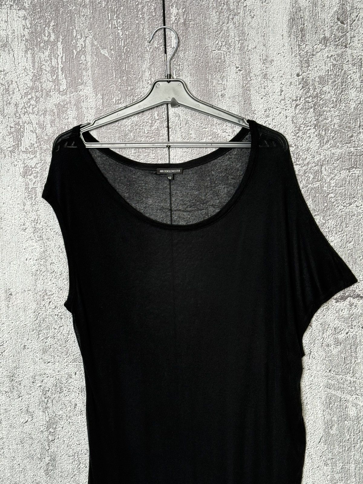 Ann Demeulemeester Ann Demeulemeester Avant-Garde Sheer Top Asymmetric Modal Size L / US 10 / IT 46 - 3 Thumbnail