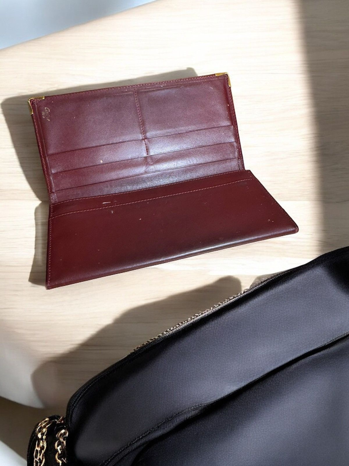 Cartier Cartier Long Wallet Logo Leather Wine Red Brown Women's Size ONE SIZE - 4 Thumbnail