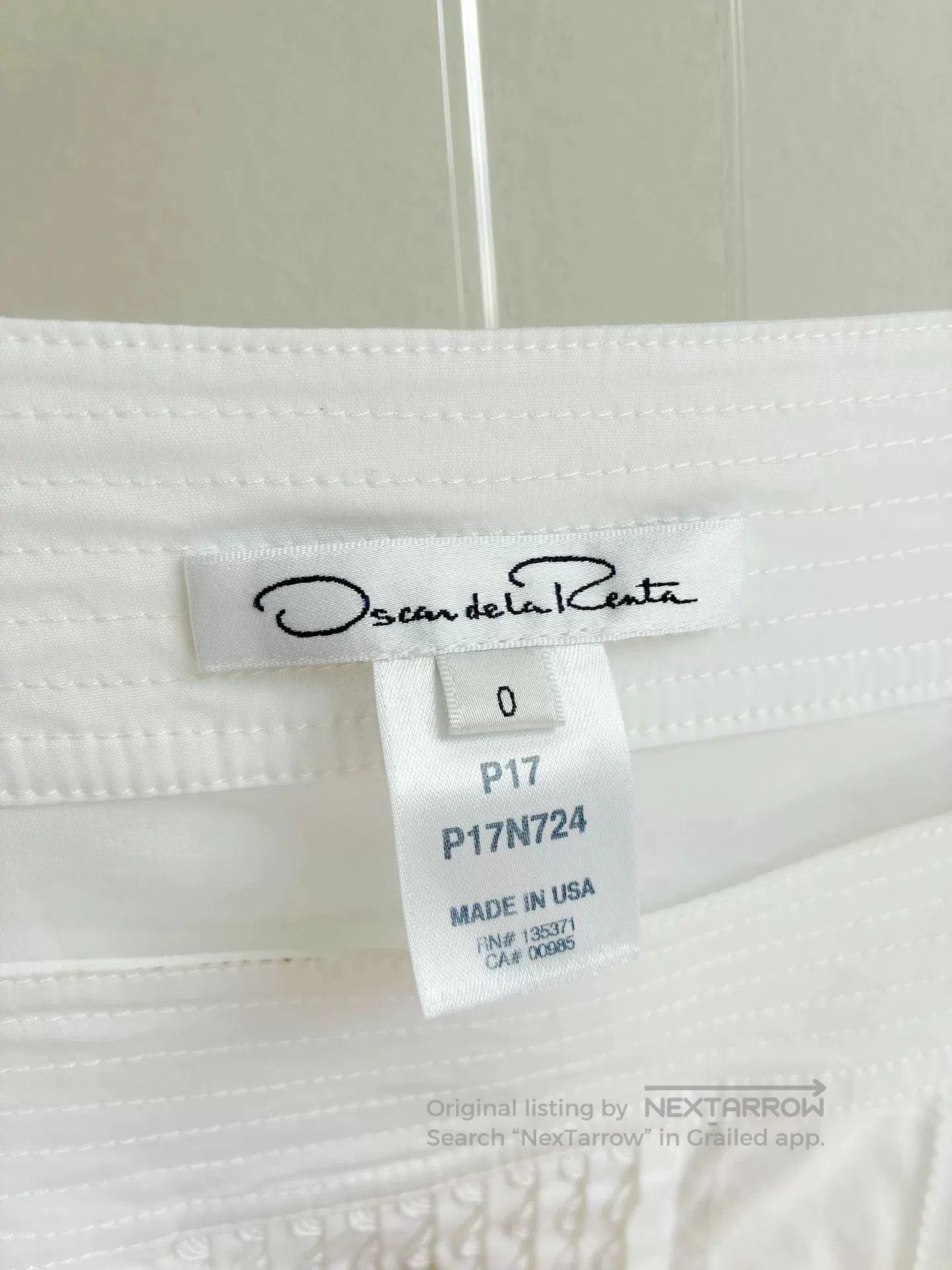 Oscar De La Renta Oscar de la Renta White Lace Blouse. Size XS / US 0-2 / IT 36-38 - 5 Thumbnail