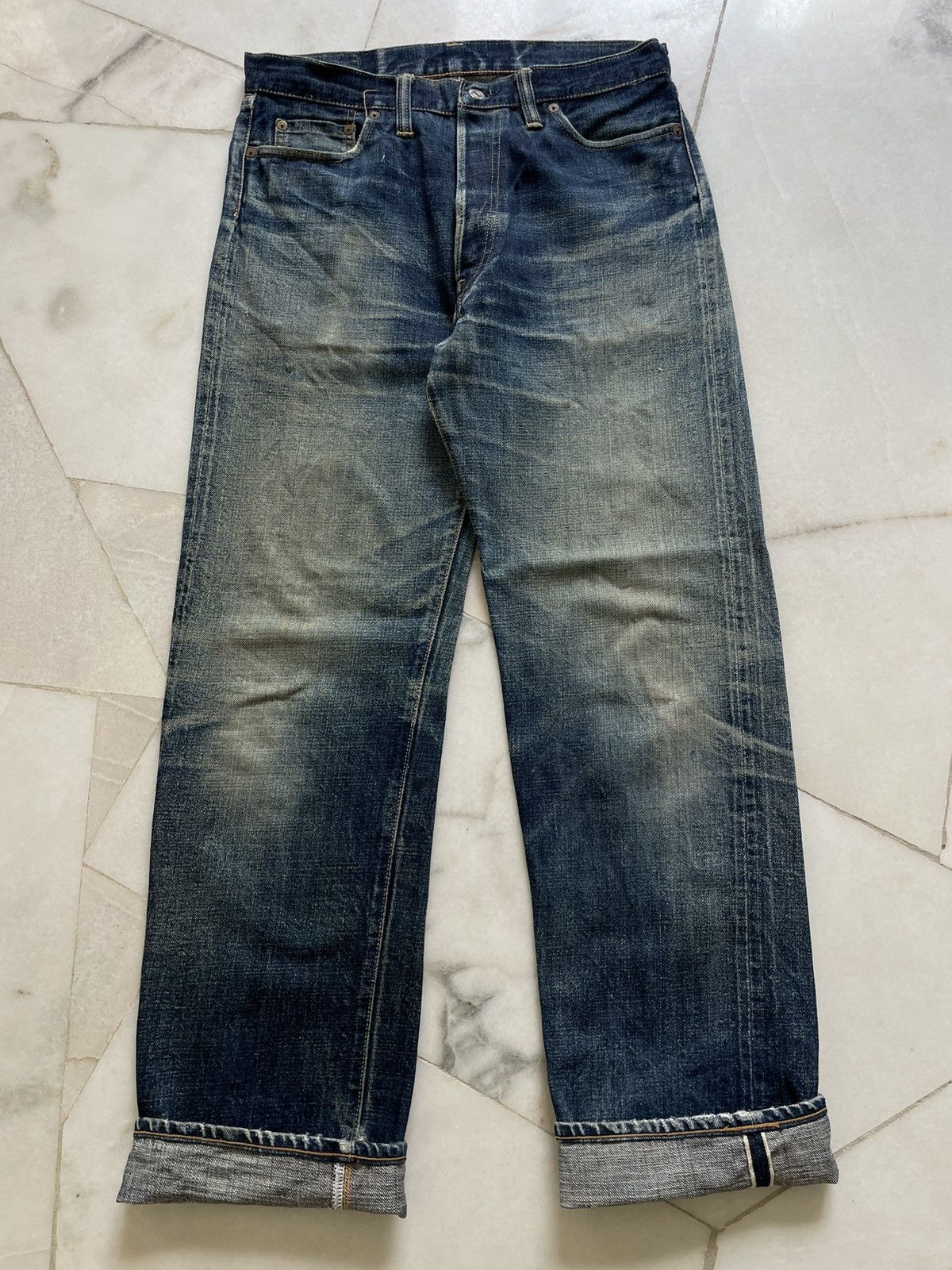 Japanese Brand Vintage Dope & Drakker Lot 1100 Selvedge Jeans Size US 31 - 1 Thumbnail