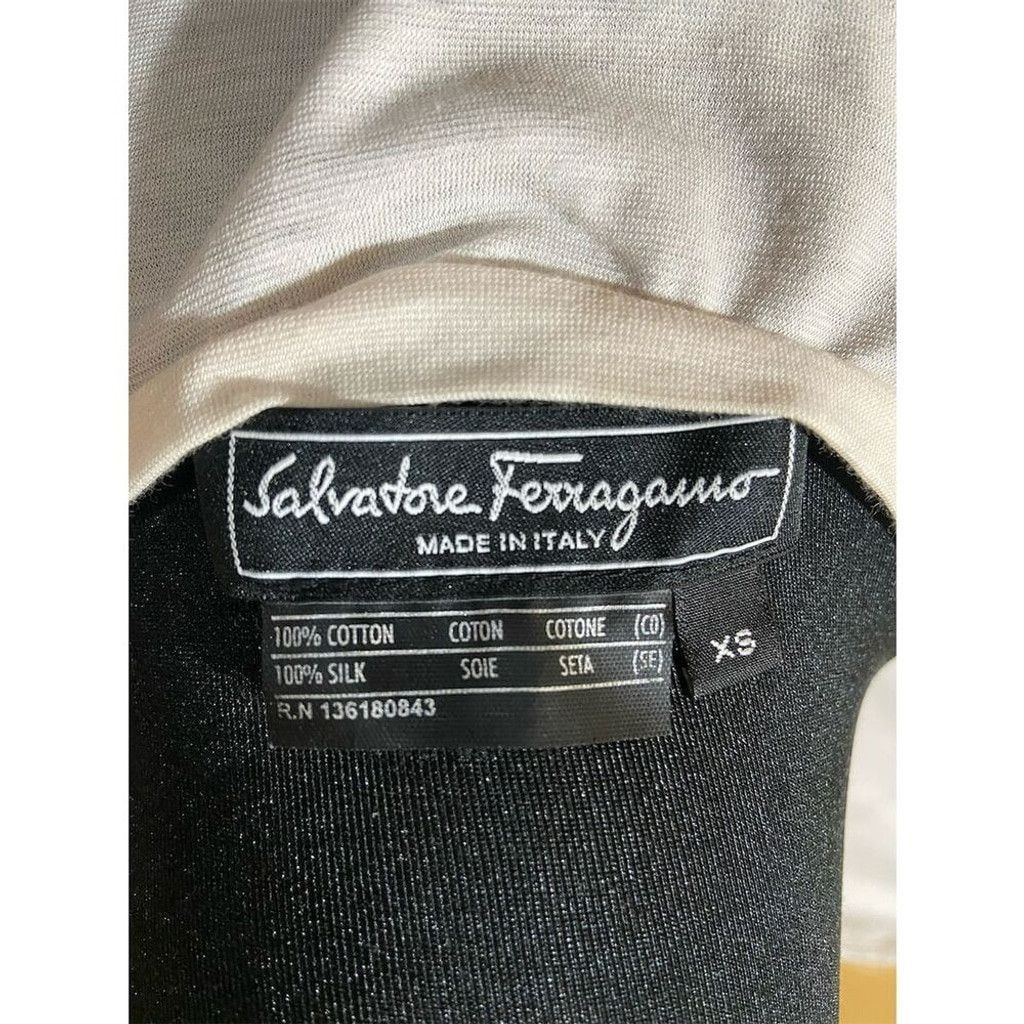 Salvatore Ferragamo Salvatore Ferragamo Women's XS Ivory Short Sleeve Blouse Size XS / US 0-2 / IT 36-38 - 6 Thumbnail