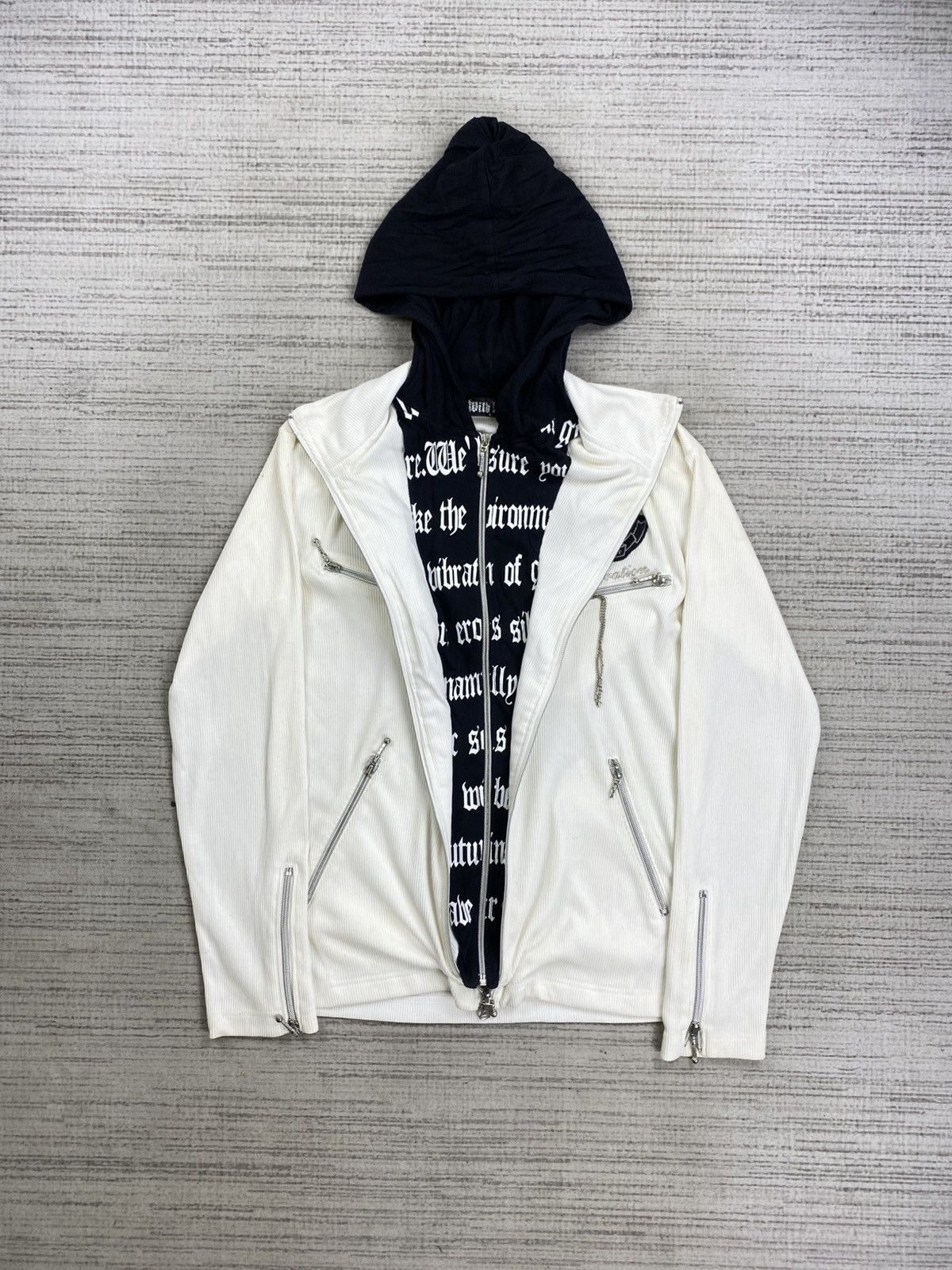 Japanese Brand Vintage Wild Life Punk Style Detachable Hoodie Zipper Jacket Size US M / EU 48-50 / 2 - 7 Thumbnail