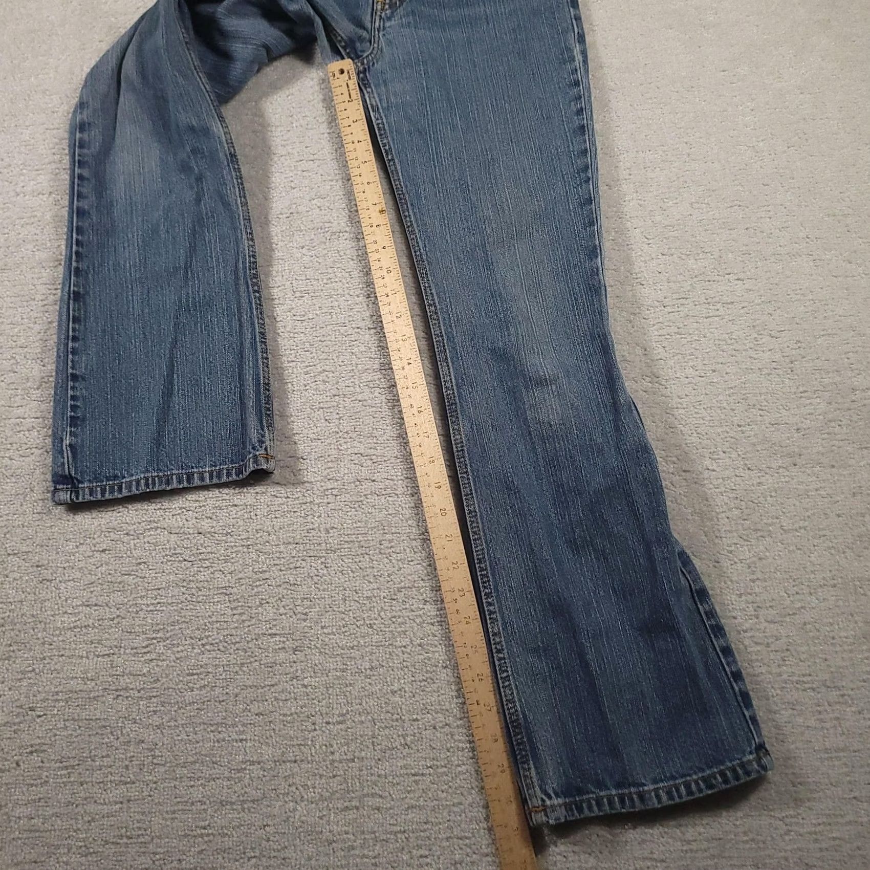 Express Express Jeans Womens 8 Blue Denim Bootcut Mid Rise Precision Fit R&D Patch Logo Shirt/Jeans Womens Medium Blue 90s/2000s Style Size 30" / US 8 / IT 44 - 4 Thumbnail