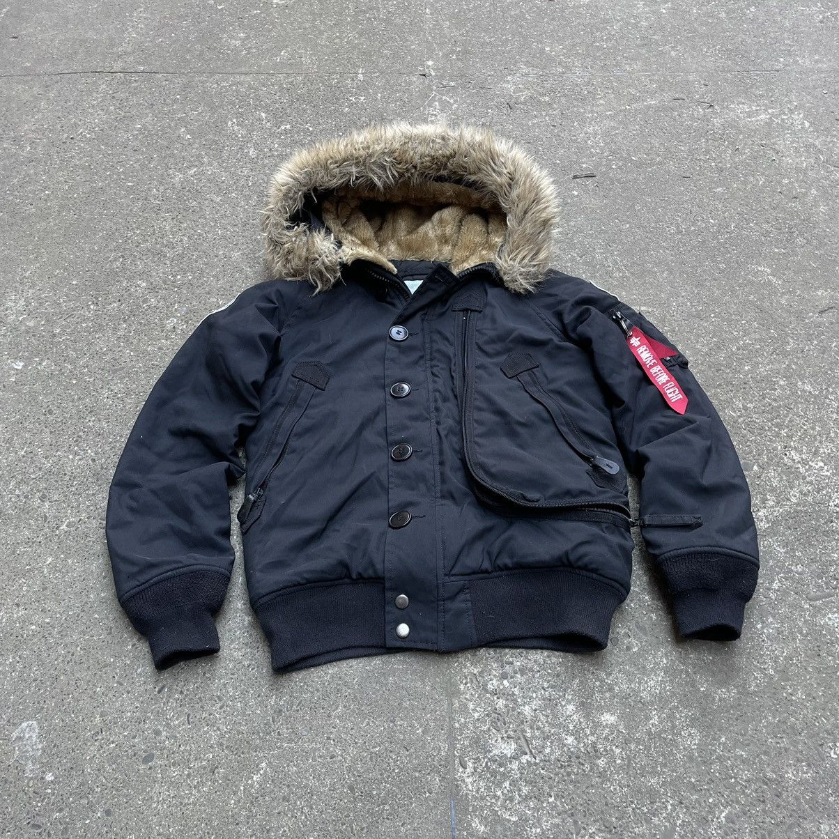 Alpha Industries × If Six Was Nine Vintage Alpha Industries Faux Fur Hood Bomber Jacket Alaska Size US M / EU 48-50 / 2 - 10 Thumbnail