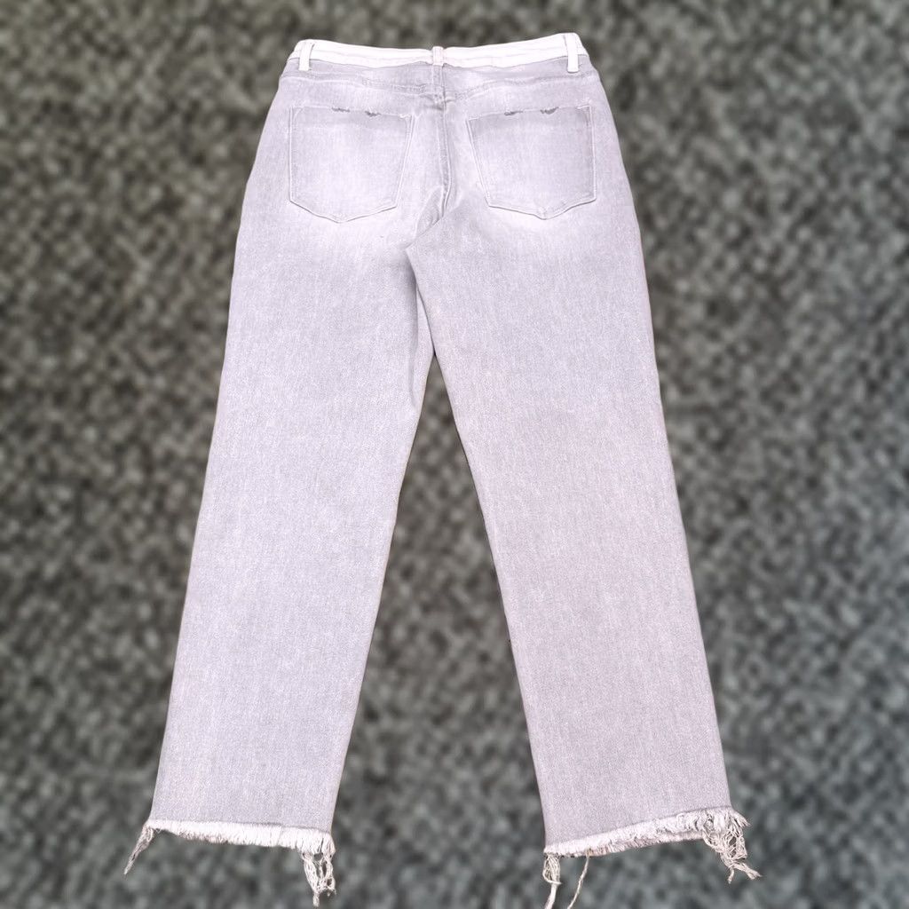 Vintage Flying Monkey Jeans Ankle Womens 29 Gray White Mid Rise Stretch Regular 5-Pocket City Jeans Womens Mens Girls Size 29" - 1 Thumbnail