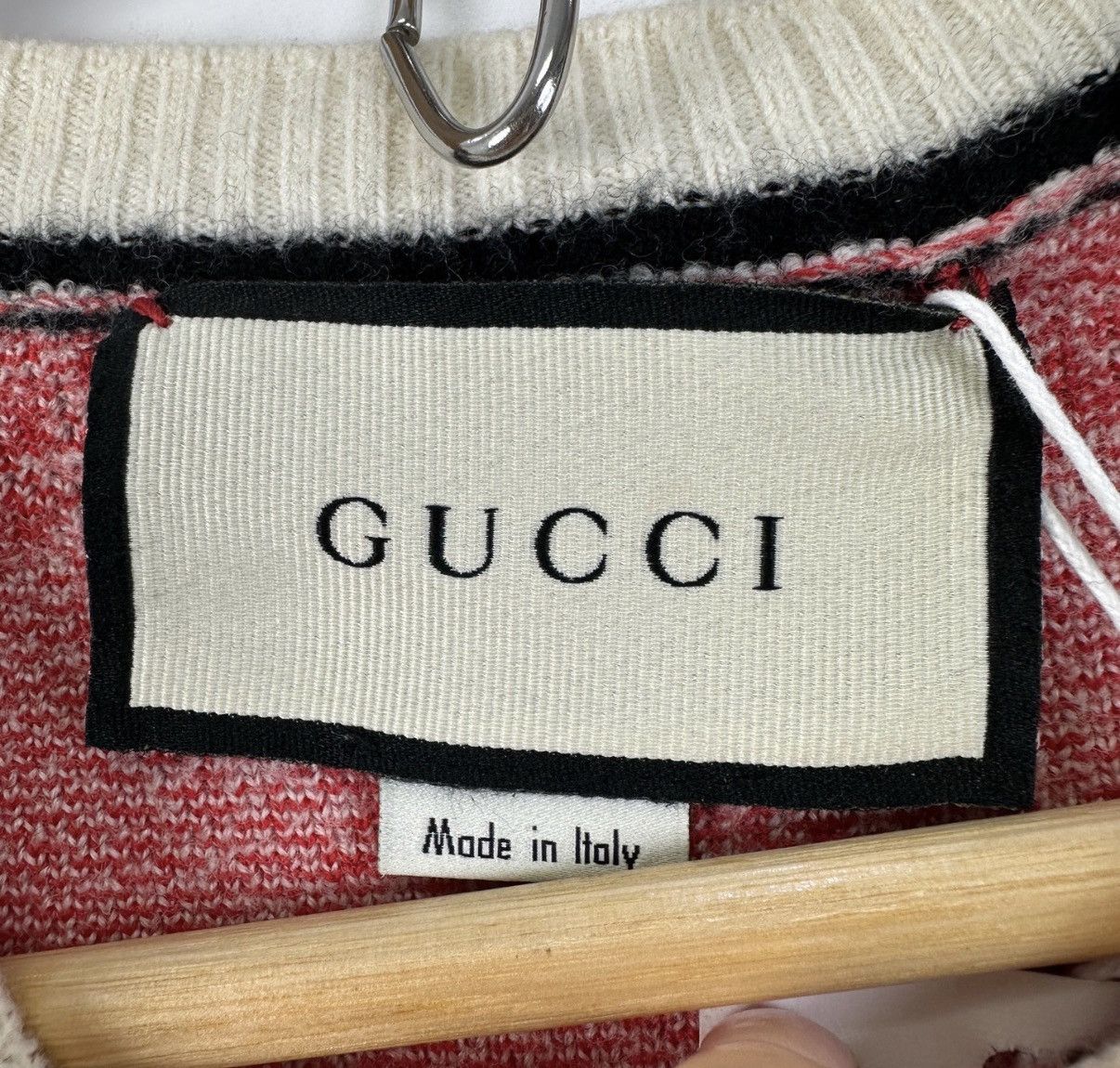 Gucci Gucci Red Double G Logo Knit Short Sleeve K12 Size XS / US 0-2 / IT 36-38 - 4 Thumbnail