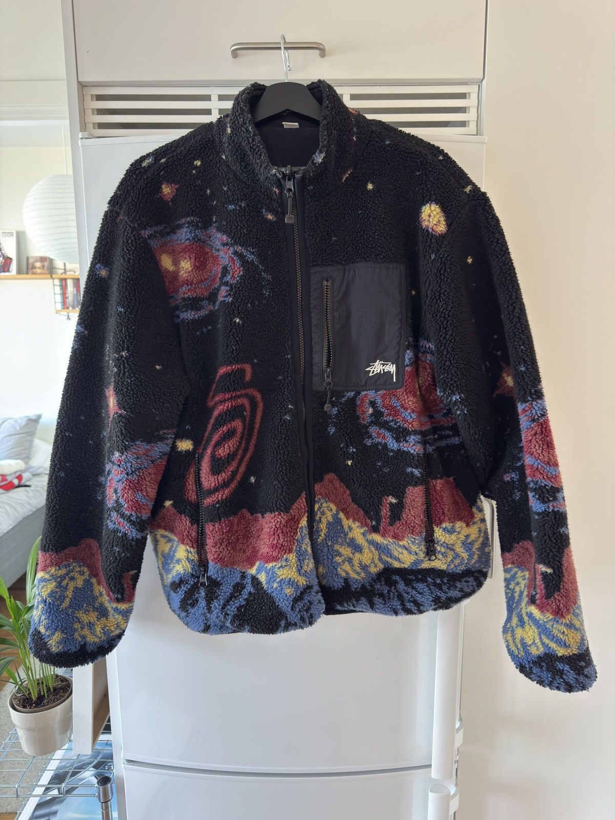 Stussy S Talk Melton Varsity Jacket 'Black' 115665