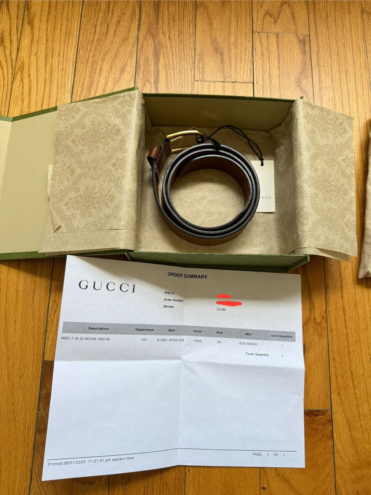 Gucci Gucci Brown BELT WITH INTERLOCKING G DETAIL size 90 Size 32 - 15 Thumbnail
