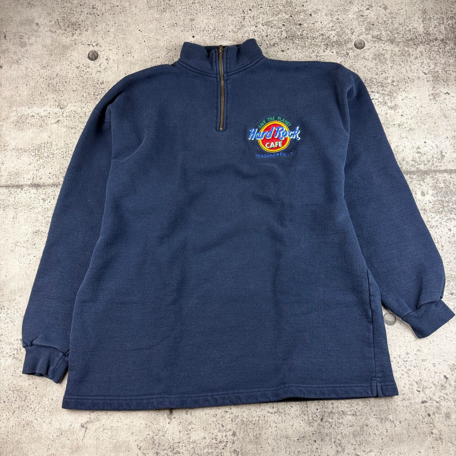Hard Rock Cafe Vintage Hard Rock Cafe 1/4 Sweatshirt Save The Planet SizeXL Size US XL / EU 56 / 4 - 2 Thumbnail