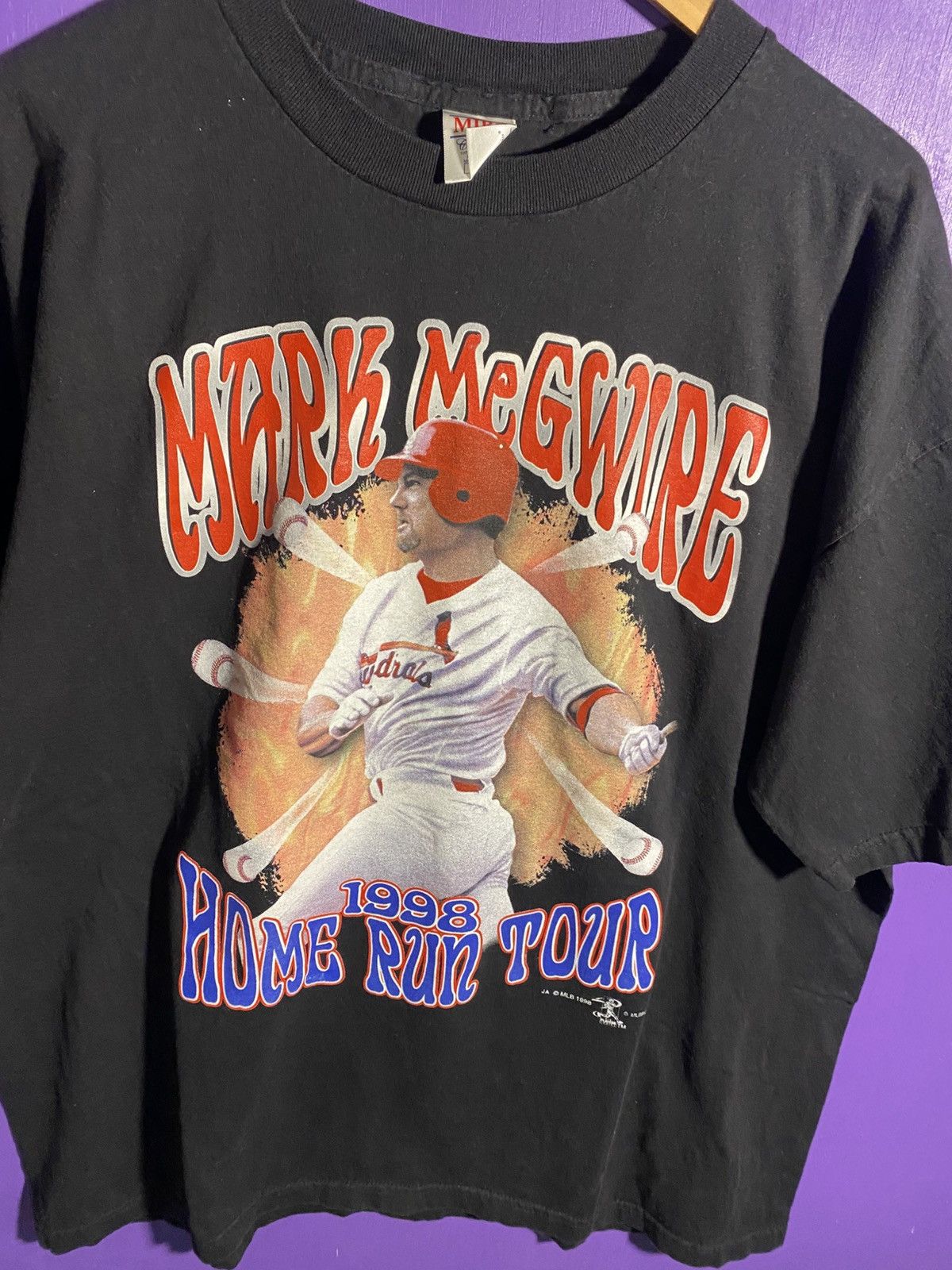 Vintage Vintage 1998 Mark McGuire home run tour t-shirt Size US XXL / EU 58 / 5 - 3 Thumbnail
